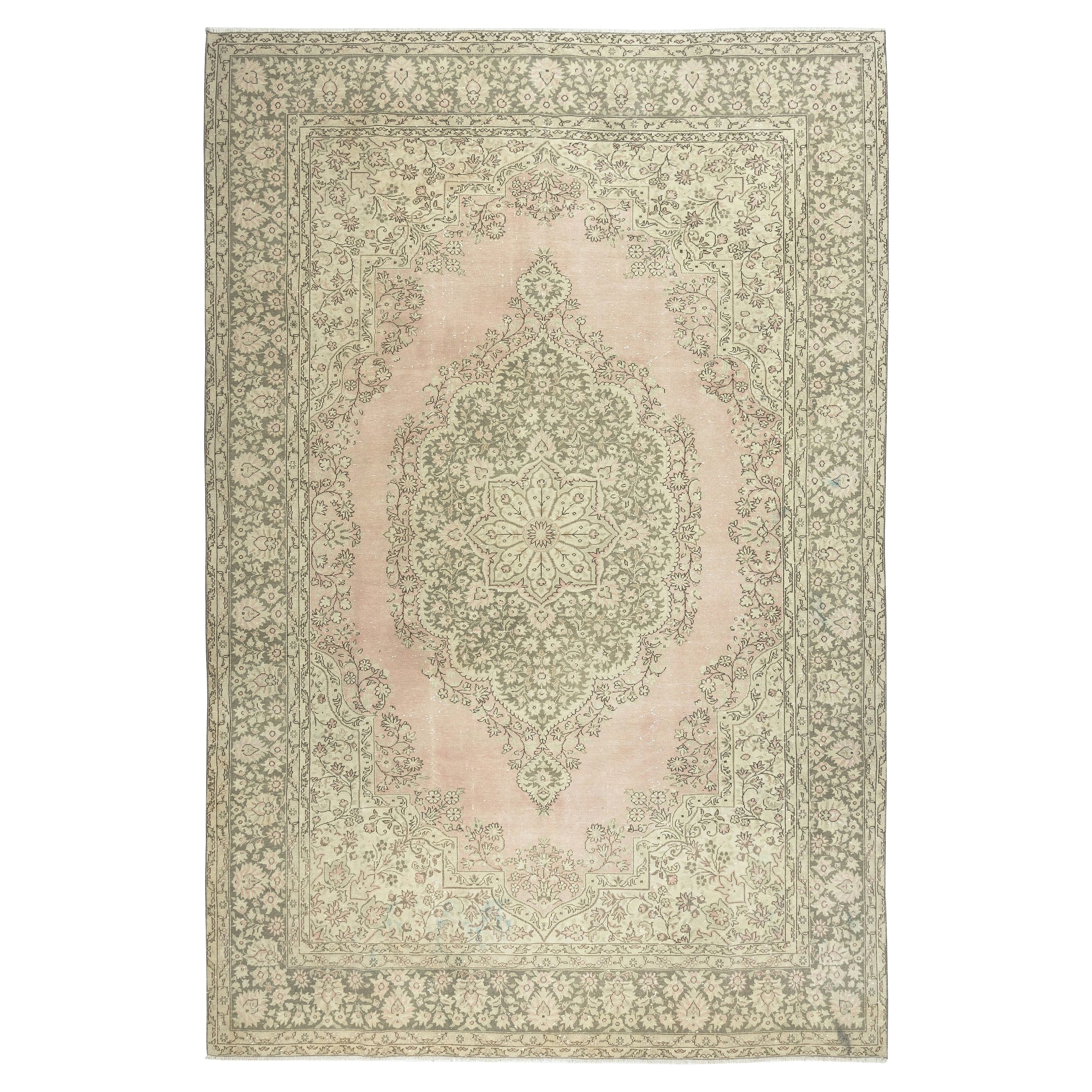 Tappeto vintage da 6,6x10 piedi, unico nel suo genere. Tappeto turco fatto a mano