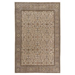 6.6.x10.2 Ft Handgeknüpfter, floral gemusterter Vintage Central Anatolian Wollteppich