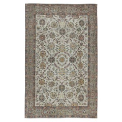 Tappeto anatolico vintage fatto a mano da 6,6x10,2 piedi per case di campagna e interni rustici