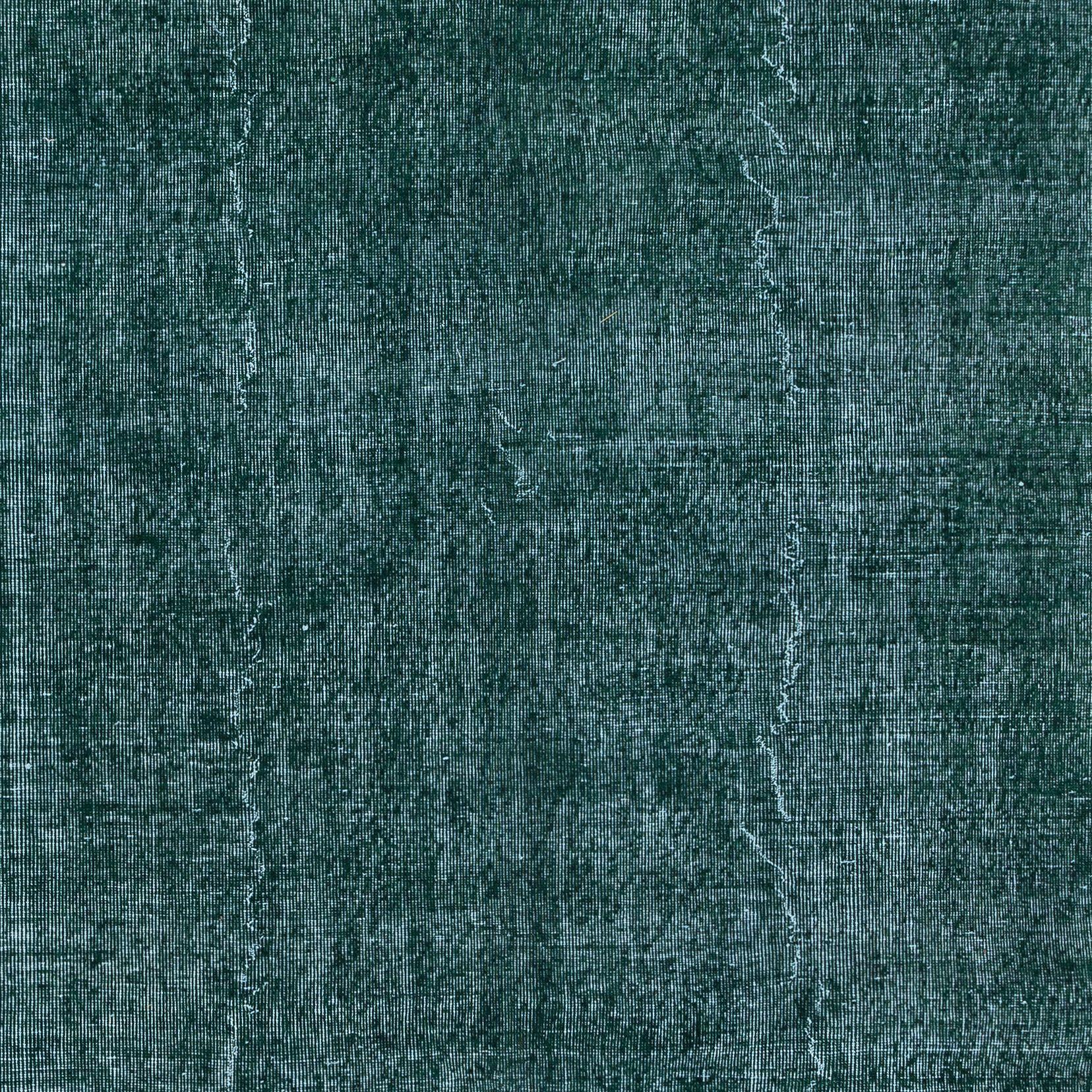 6.6x10.5 Ft Traditional Handmade Dark Green ReDyed Area Rug for Modern Interiors In Good Condition For Sale In Philadelphia, PA