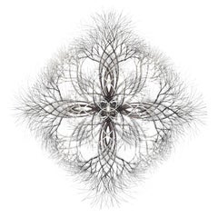 66"x66" Metal Wall Sculpture in Stainless and Bronze #769