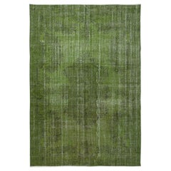 6.6x9.4 Ft Colore verde Tappeto Turco Shabby Chic fatto a mano per il soggiorno