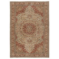 6.6x9.6 Ft Traditional Handmade Turkish Wool Rug with Classic Medallion Design