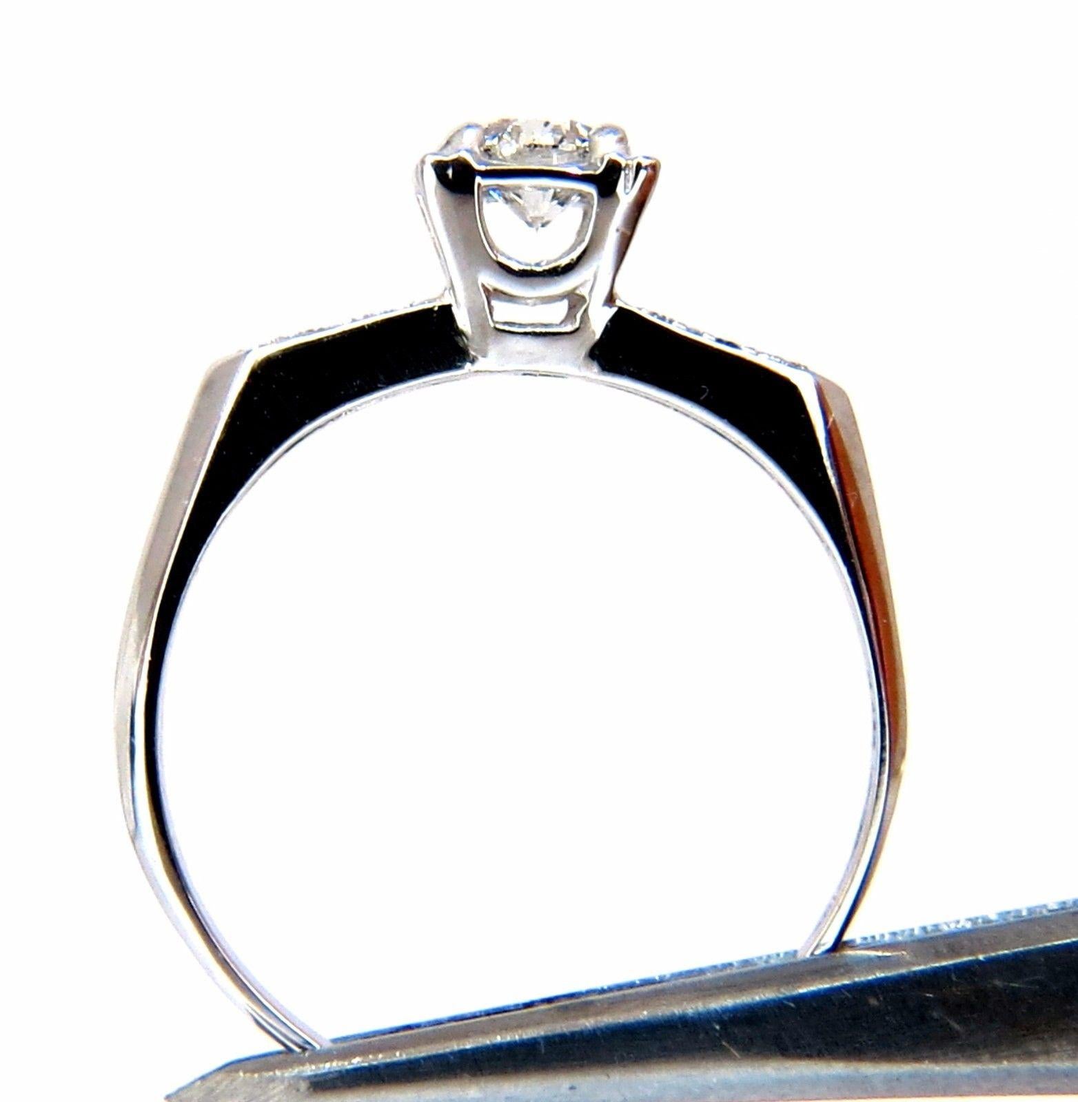 .67 Karat natürliche runde Diamanten Vintage Raised Deck Ring 14 Karat für Damen oder Herren im Angebot