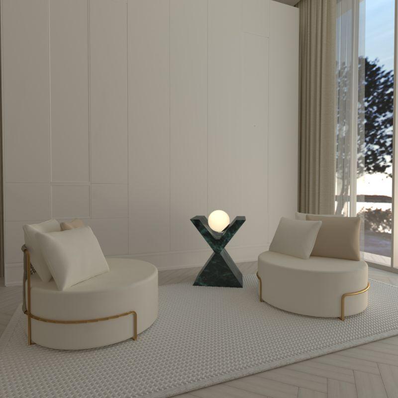Italian 67, Floor Lamp, Green Guatemala by Sissy Daniele For Sale