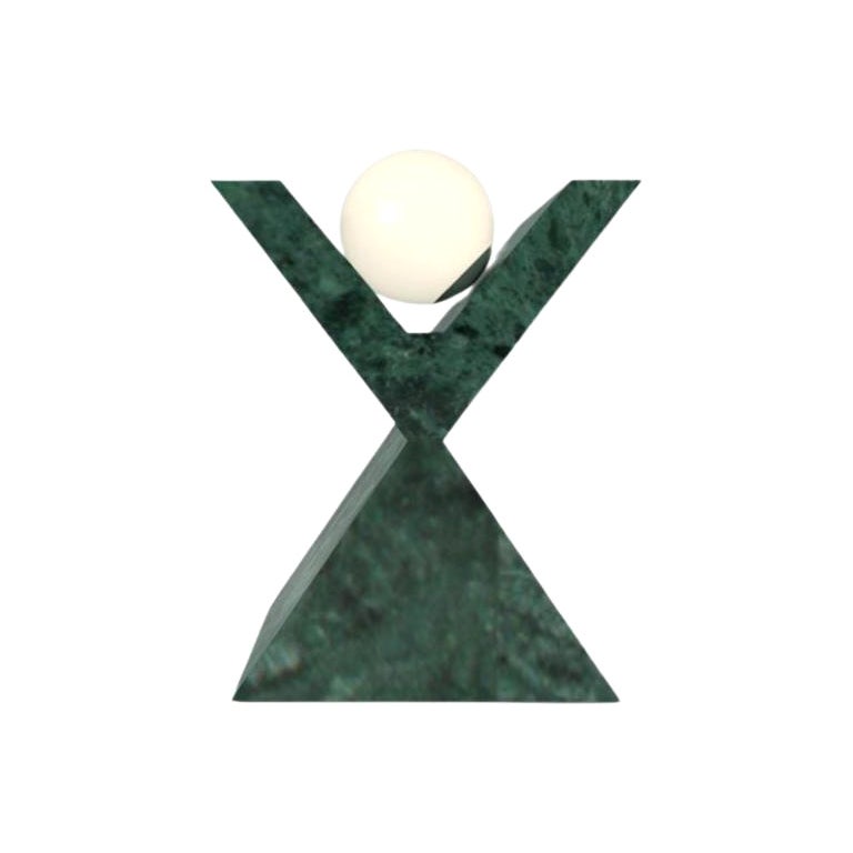 67, Floor Lamp, Green Guatemala with F. Wooden Case by Sissy Daniele