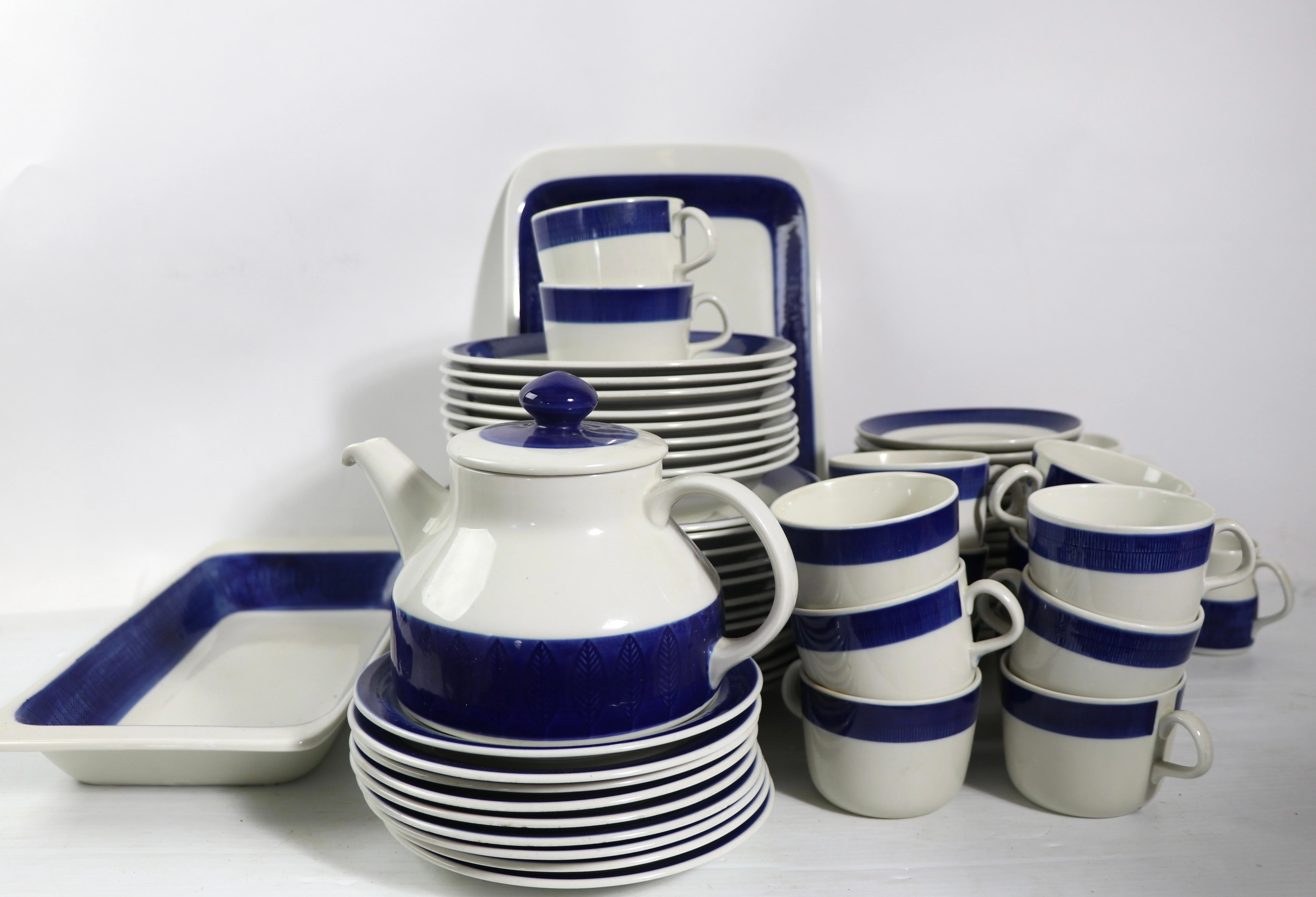 Scandinavian Modern 67 Pc Set of Rorstrand Koka Dinnerware Made in Sweden