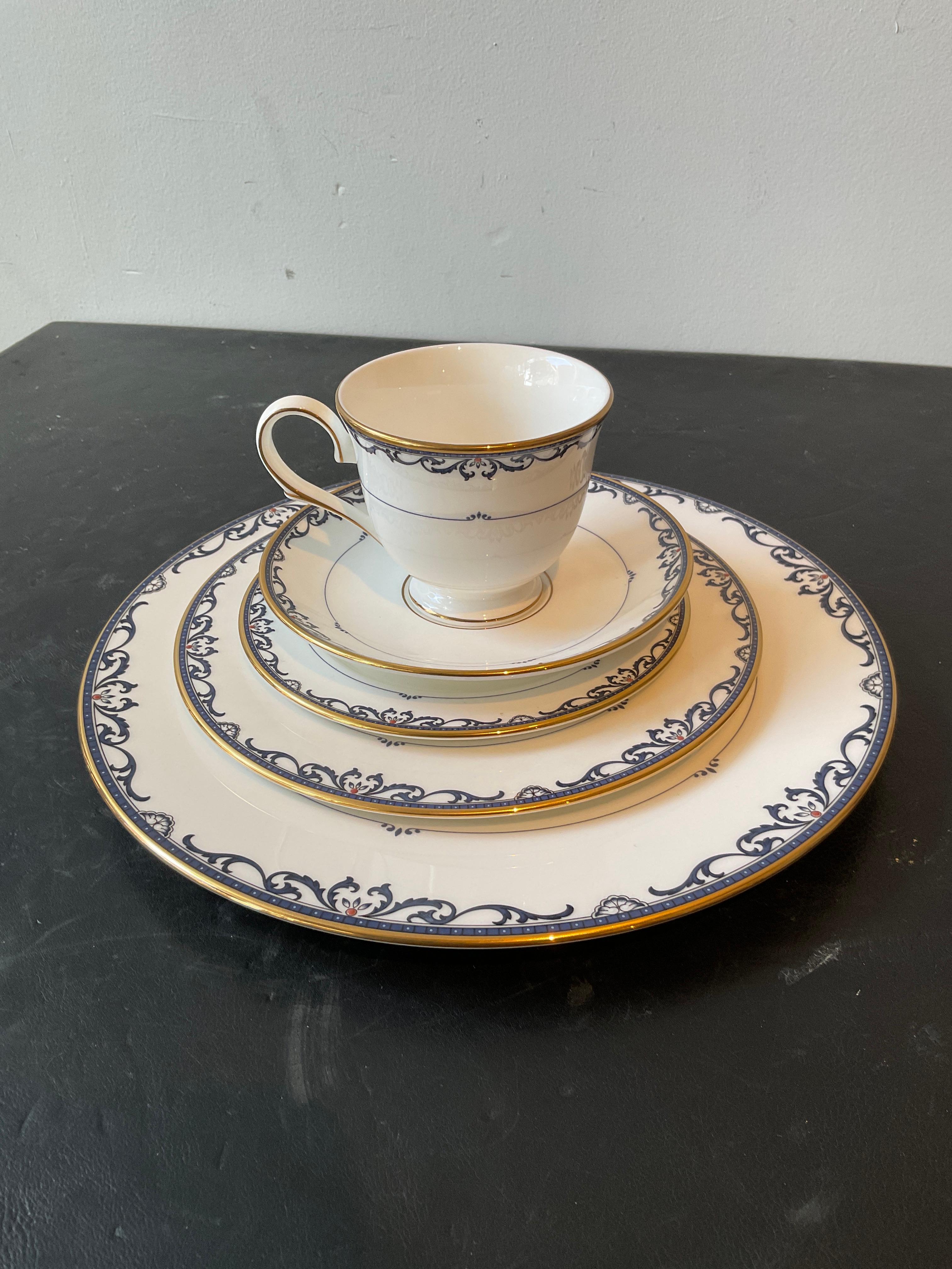 Ceramic 67 Pieces Of Lenox Royal Scoll Dinnerware Set For Sale