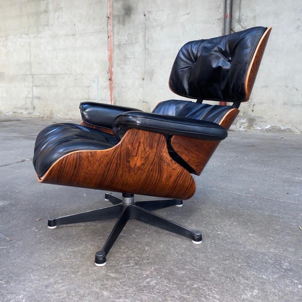 Mid-Century Modern 670-671 Ray and Charles Eames 1970 Rosewood Lounge
