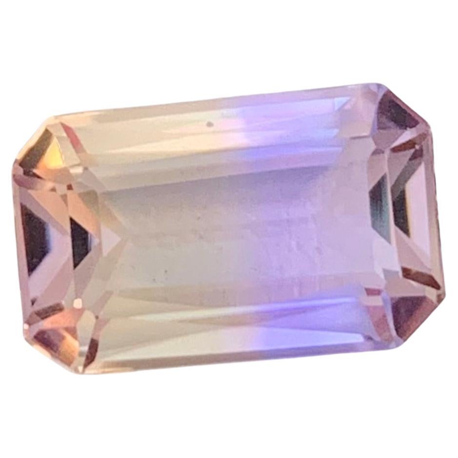 6.70 Carat Natural Loose Ametrine Emerald Shape Gem For Jewellery Making