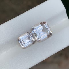 6,70 Karat Natürliche Lose Dual Morganit Kissen Form Edelstein