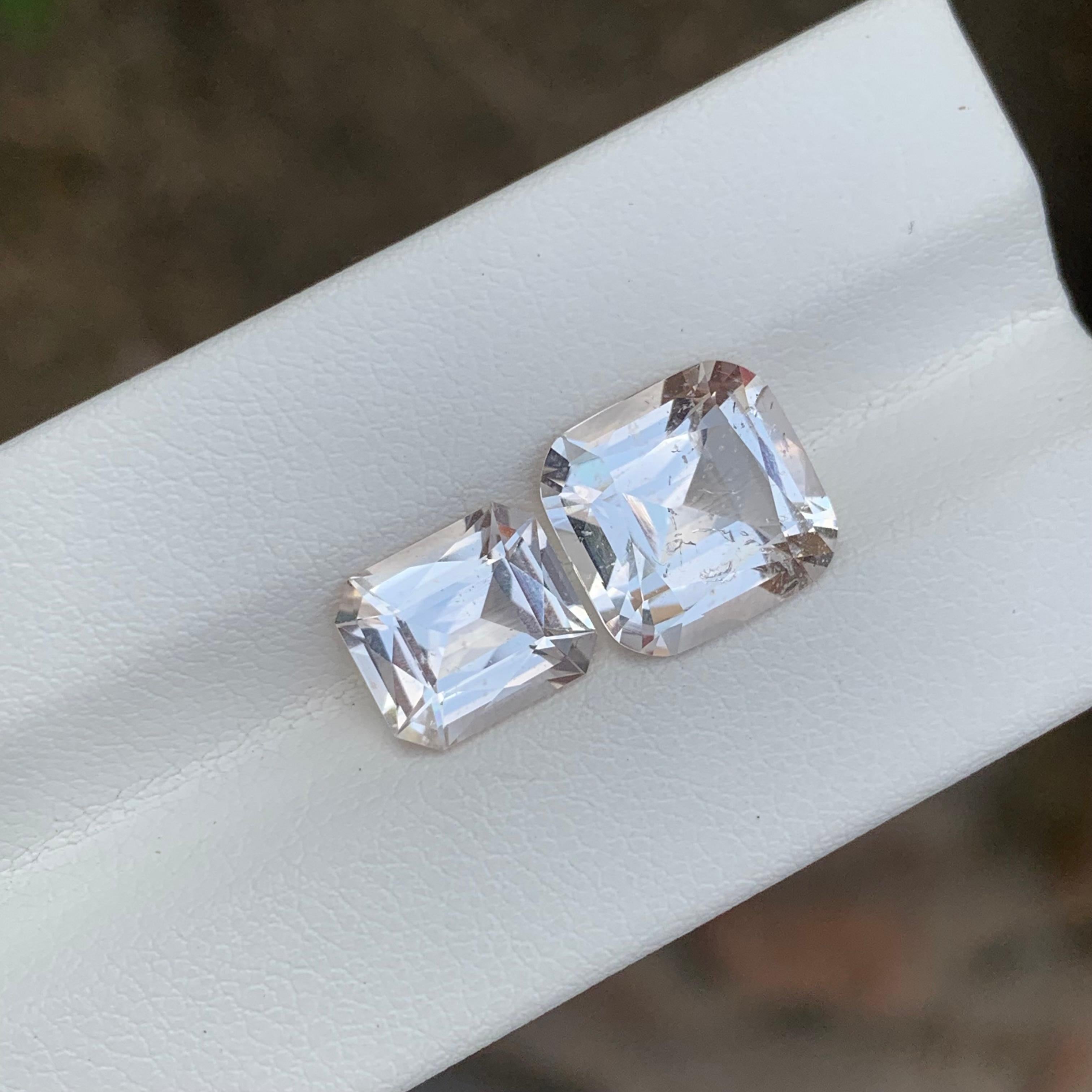 6.70 Carat Natural Loose Dual Morganite Cushion Shape Gemstone For Sale 1