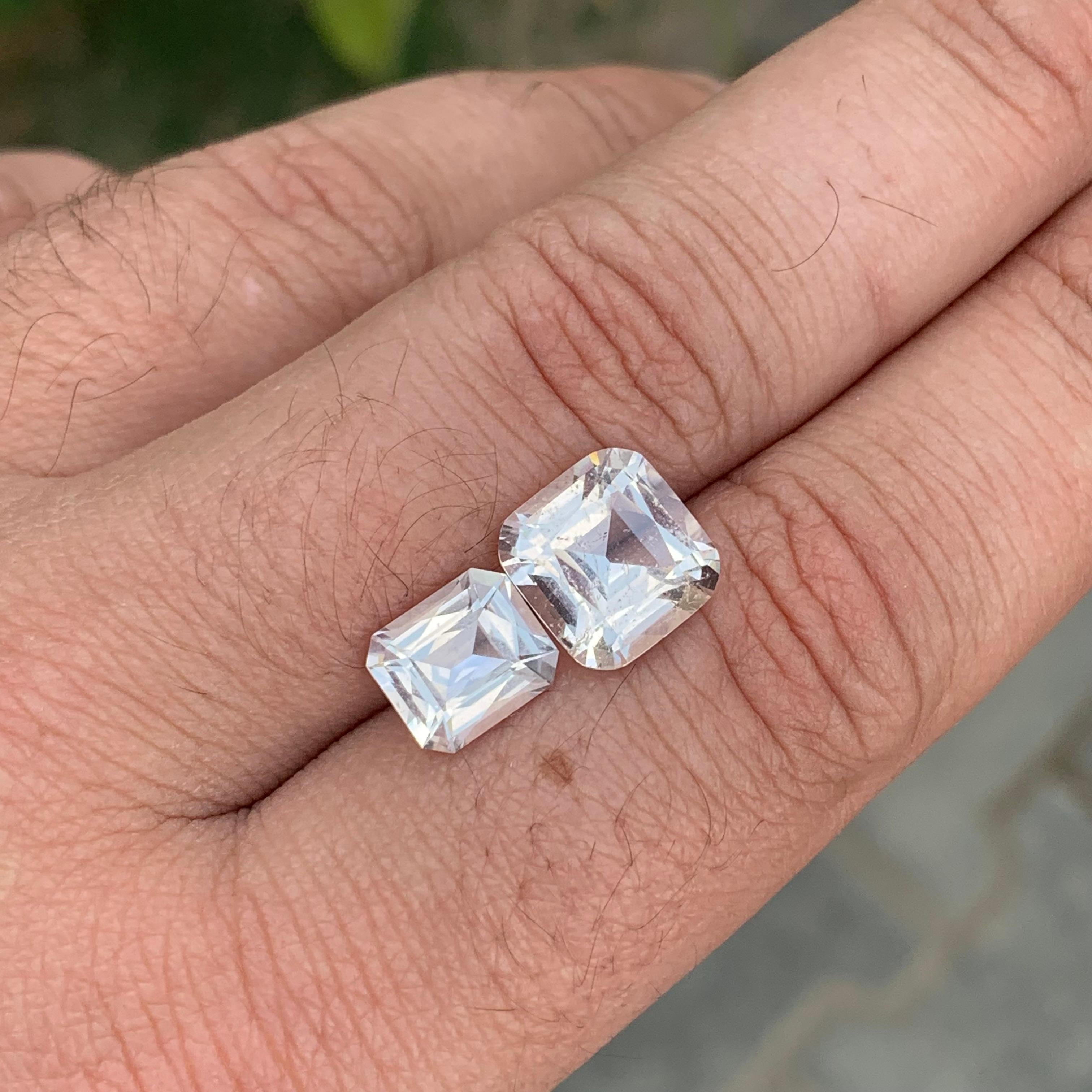6.70 Carat Natural Loose Dual Morganite Cushion Shape Gemstone For Sale 3