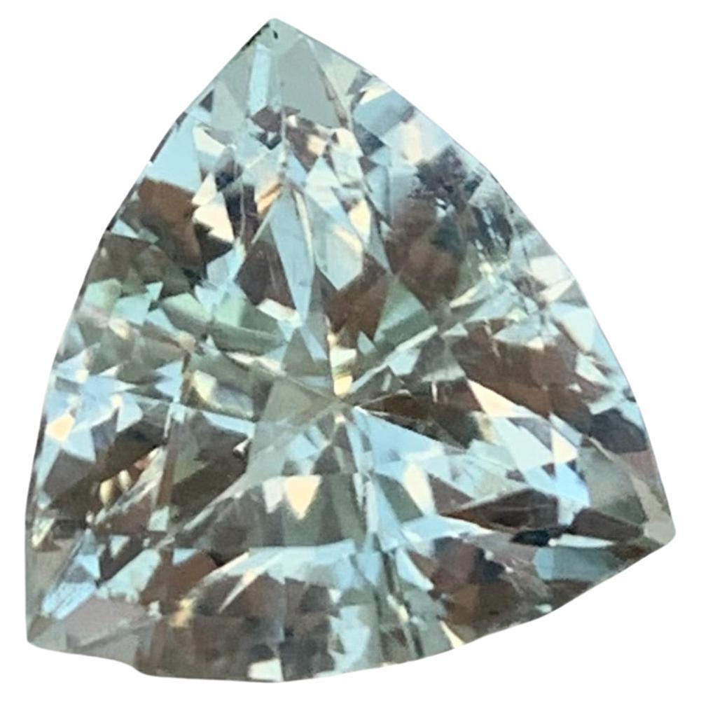 Améthyste verte naturelle non sertie de 6,70 carats en forme de trillion pour bijoux