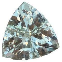 6.70 Carat Natural Loose Green Amethyst Trillion Shape Gemstone For Jewellery