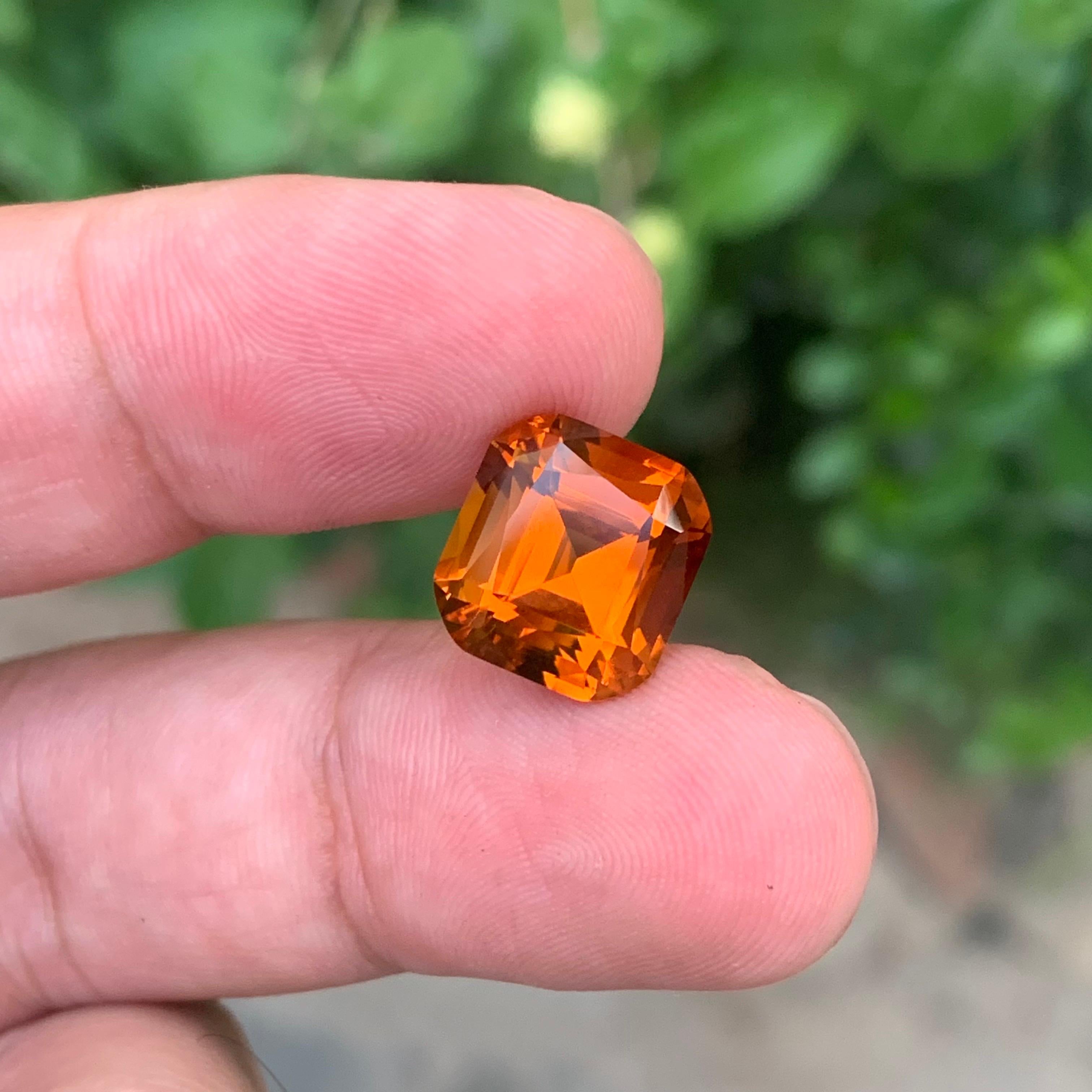 6.70 Karat Natürlicher loser Madeira Citrin Kissenform Edelstein im Angebot 4