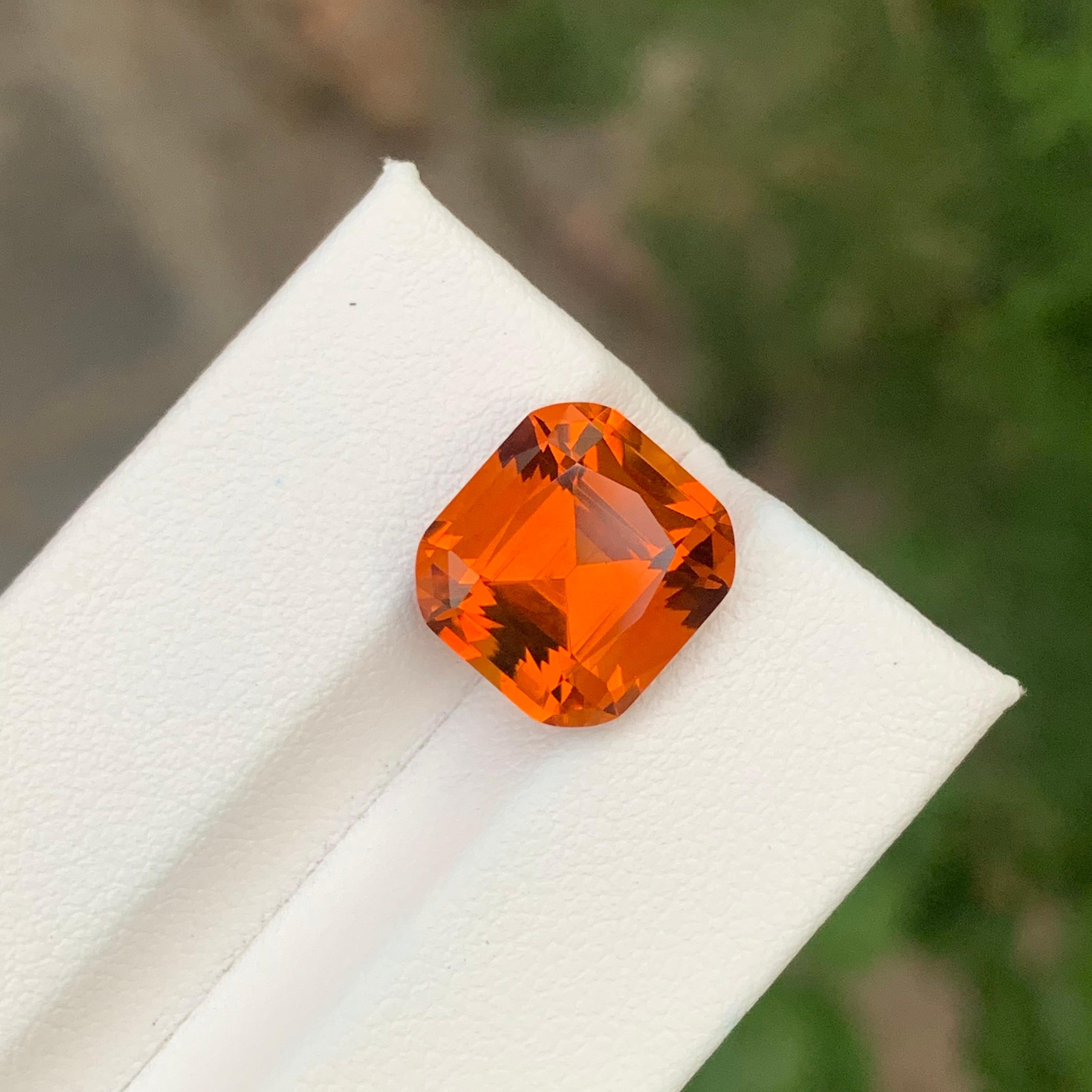 6.70 Karat Natürlicher loser Madeira Citrin Kissenform Edelstein im Angebot 5