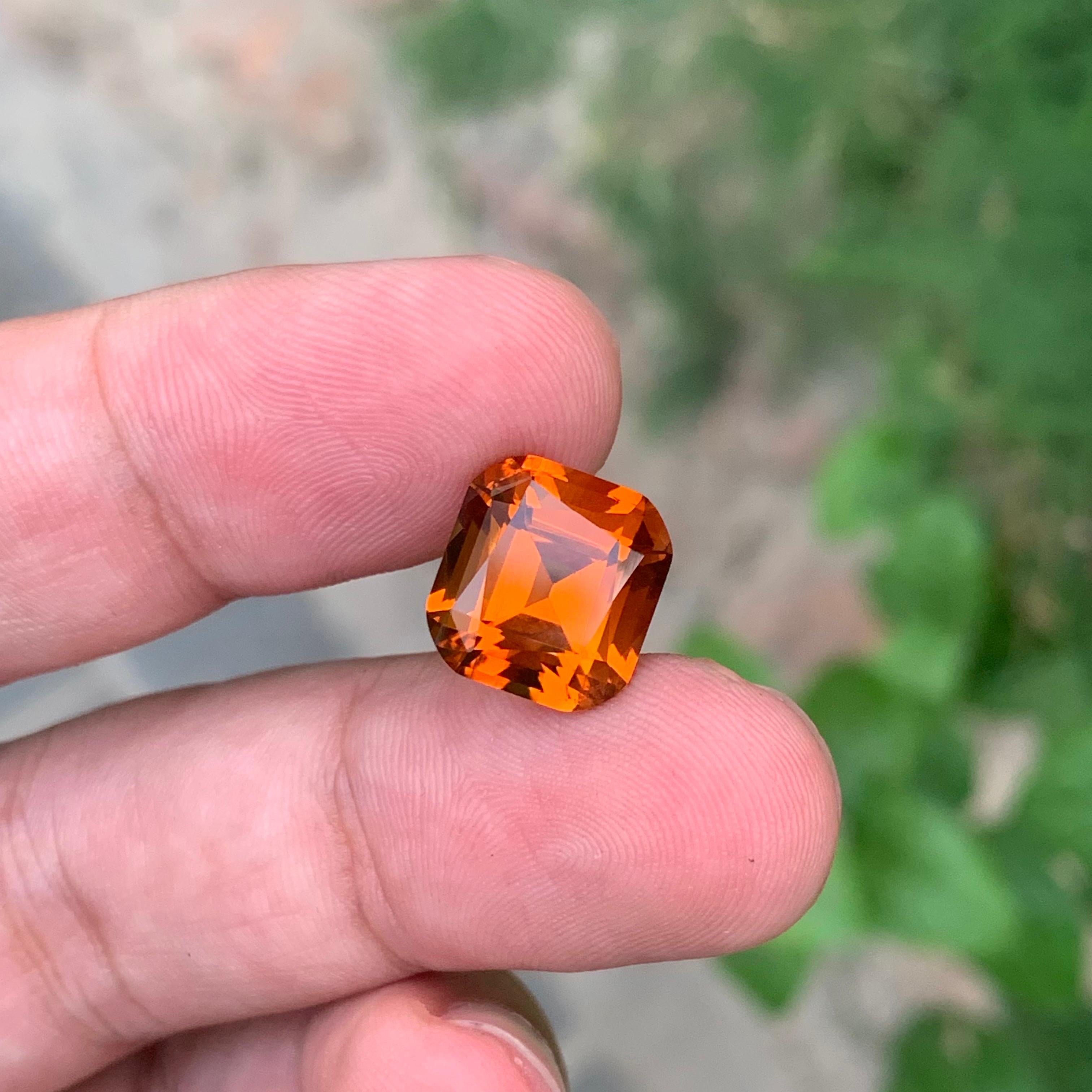 6.70 Karat Natürlicher loser Madeira Citrin Kissenform Edelstein im Angebot 7