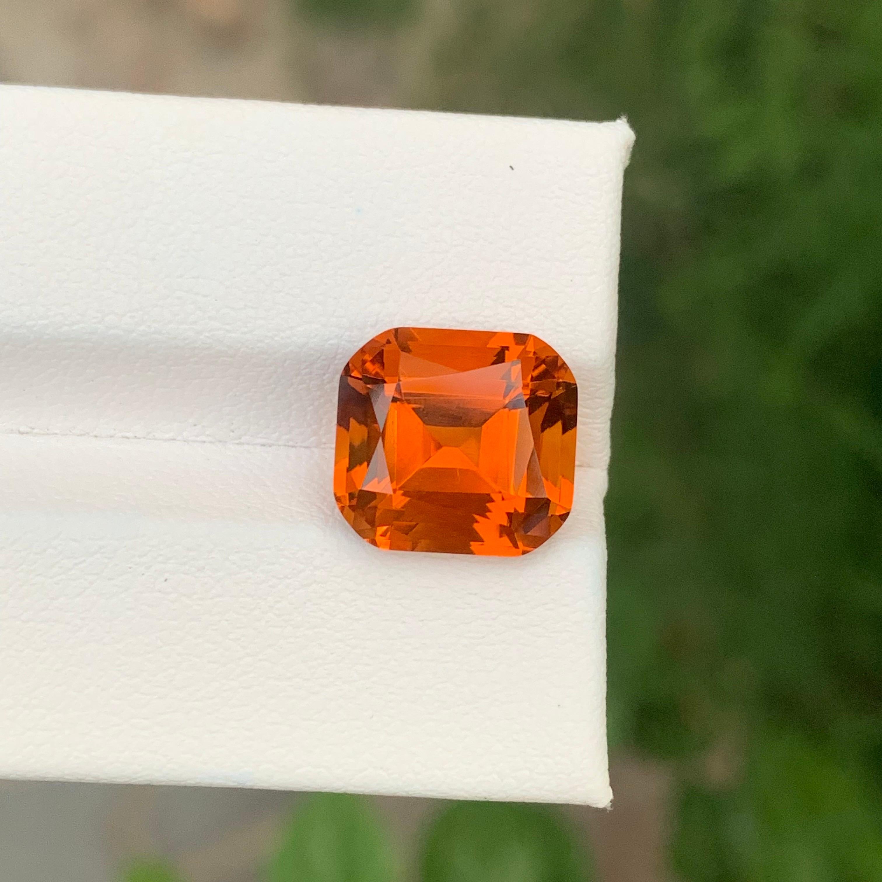 6.70 Karat Natürlicher loser Madeira Citrin Kissenform Edelstein (Arts and Crafts) im Angebot