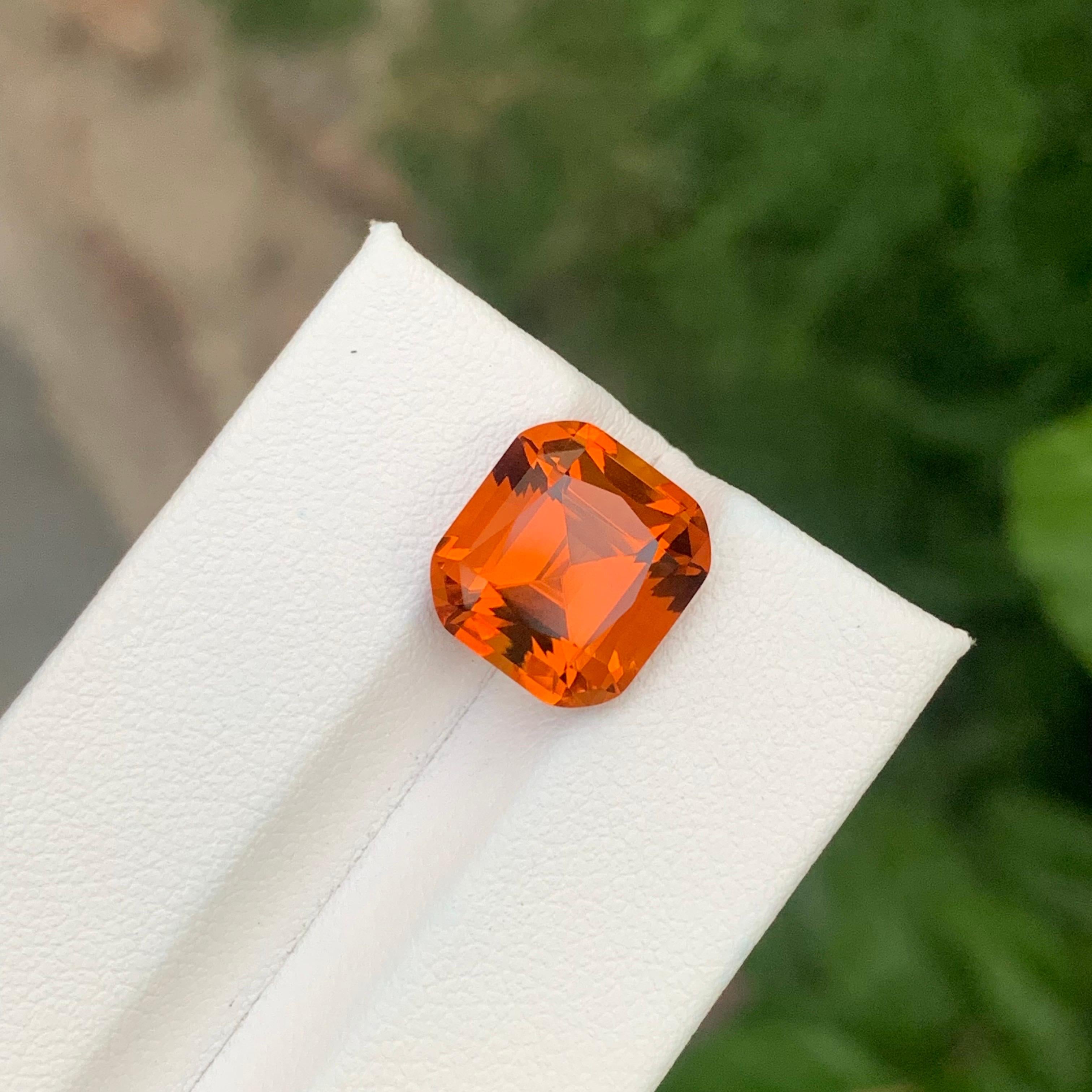 6.70 Karat Natürlicher loser Madeira Citrin Kissenform Edelstein im Zustand „Neu“ im Angebot in Peshawar, PK