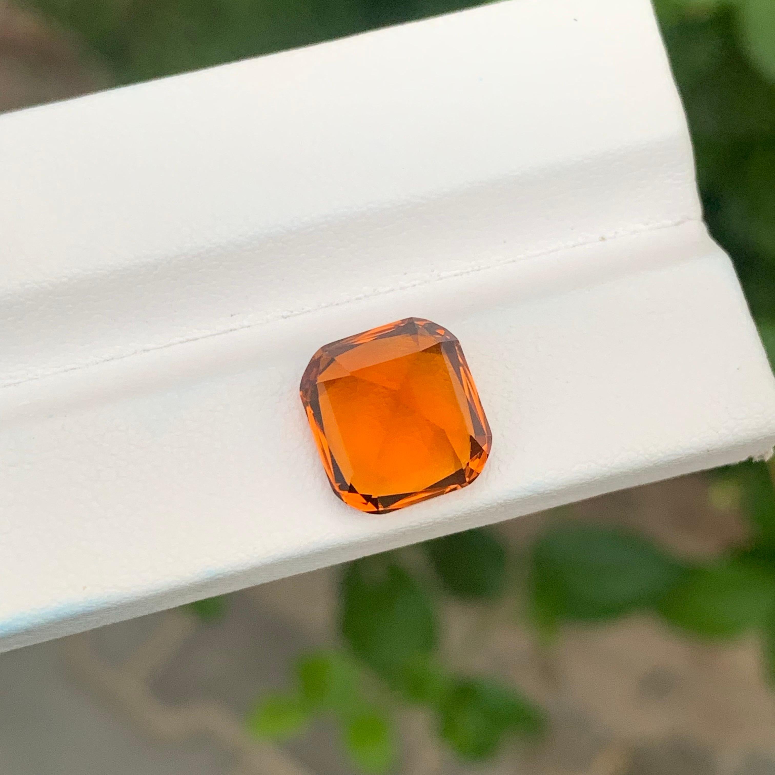 6.70 Karat Natürlicher loser Madeira Citrin Kissenform Edelstein im Angebot 1