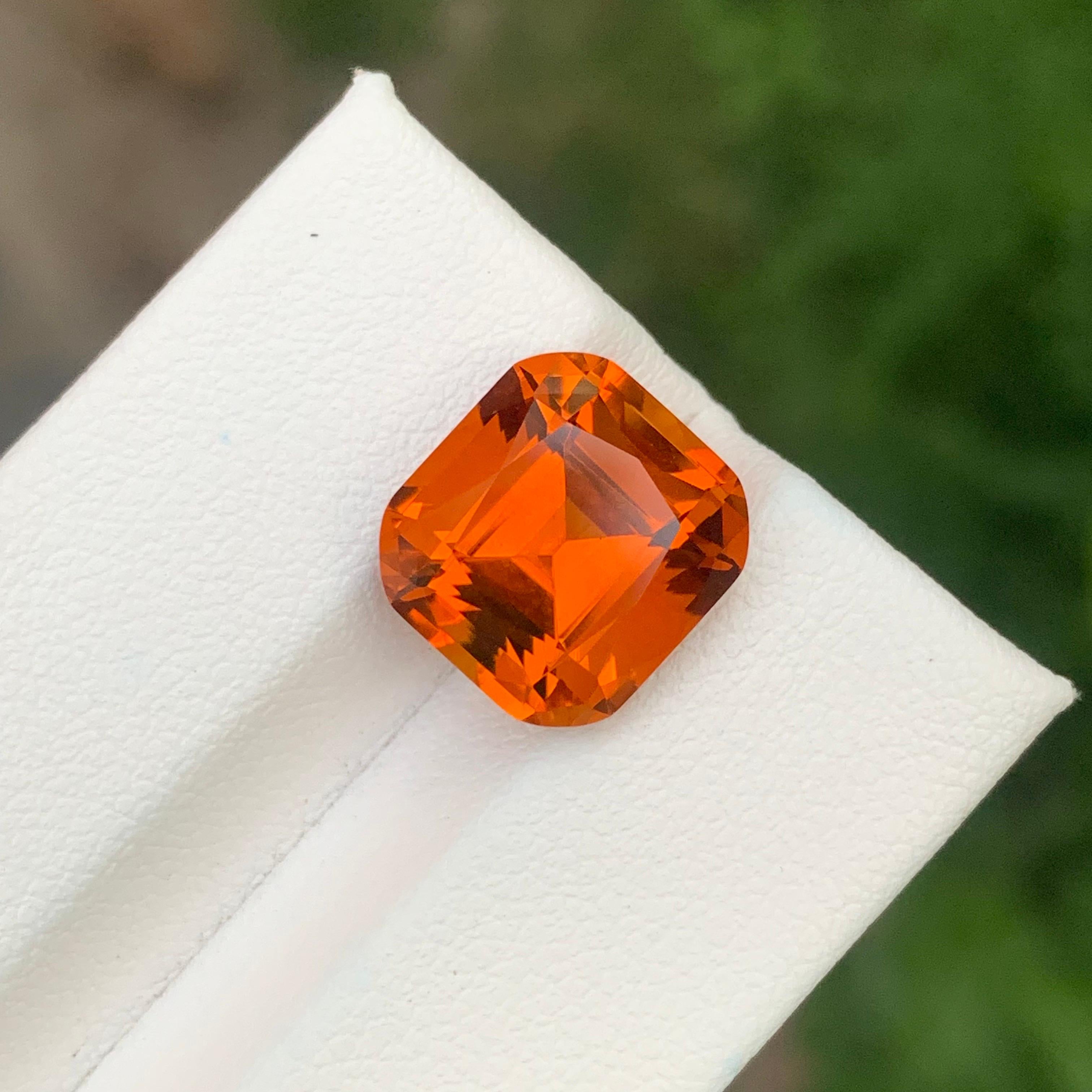 6.70 Karat Natürlicher loser Madeira Citrin Kissenform Edelstein im Angebot 2