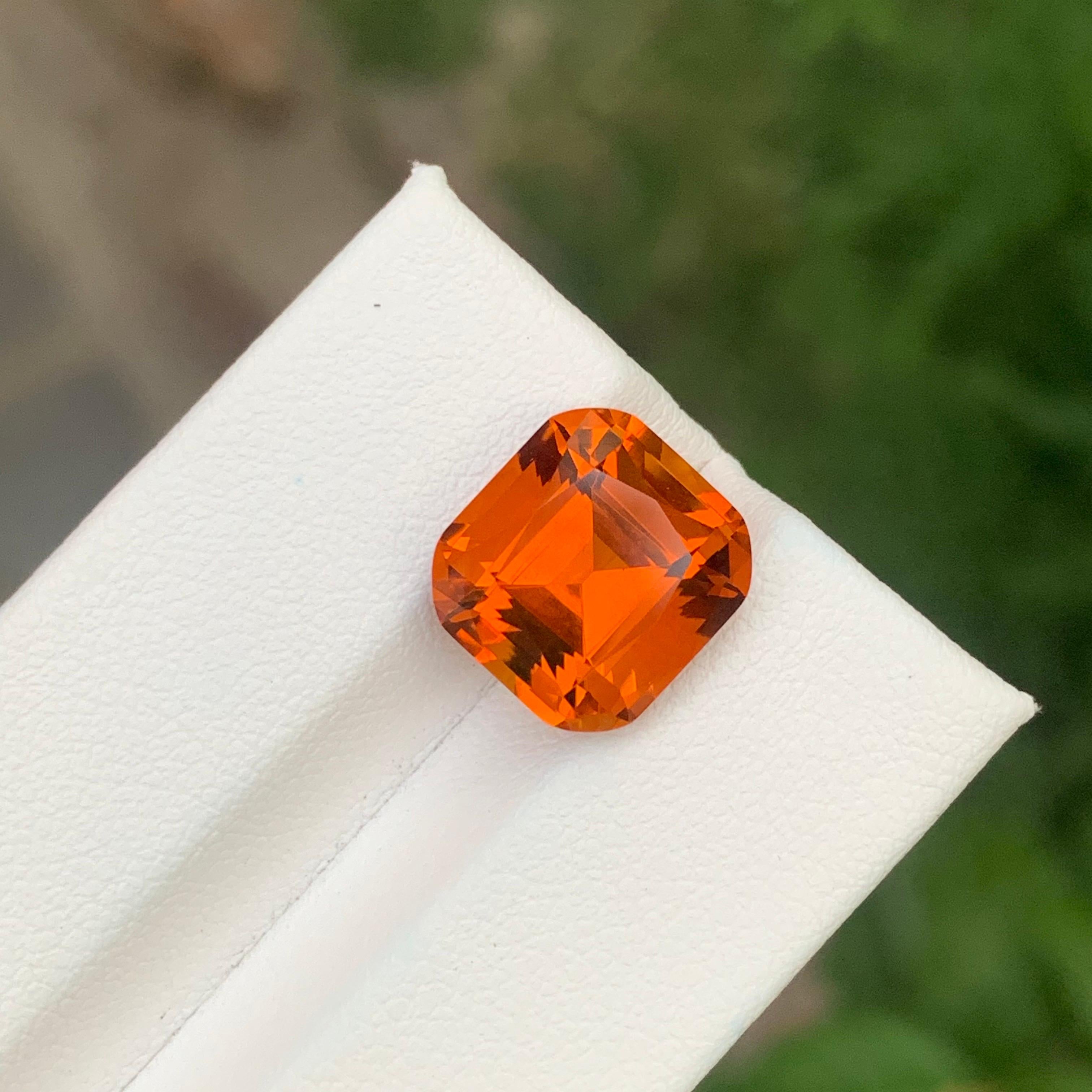 6.70 Karat Natürlicher loser Madeira Citrin Kissenform Edelstein im Angebot 3