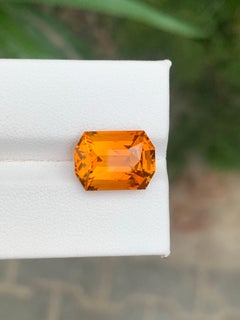 6.70 Carat Natural Loose Madeira Citrine Fancy Octagon Cut Gemstone