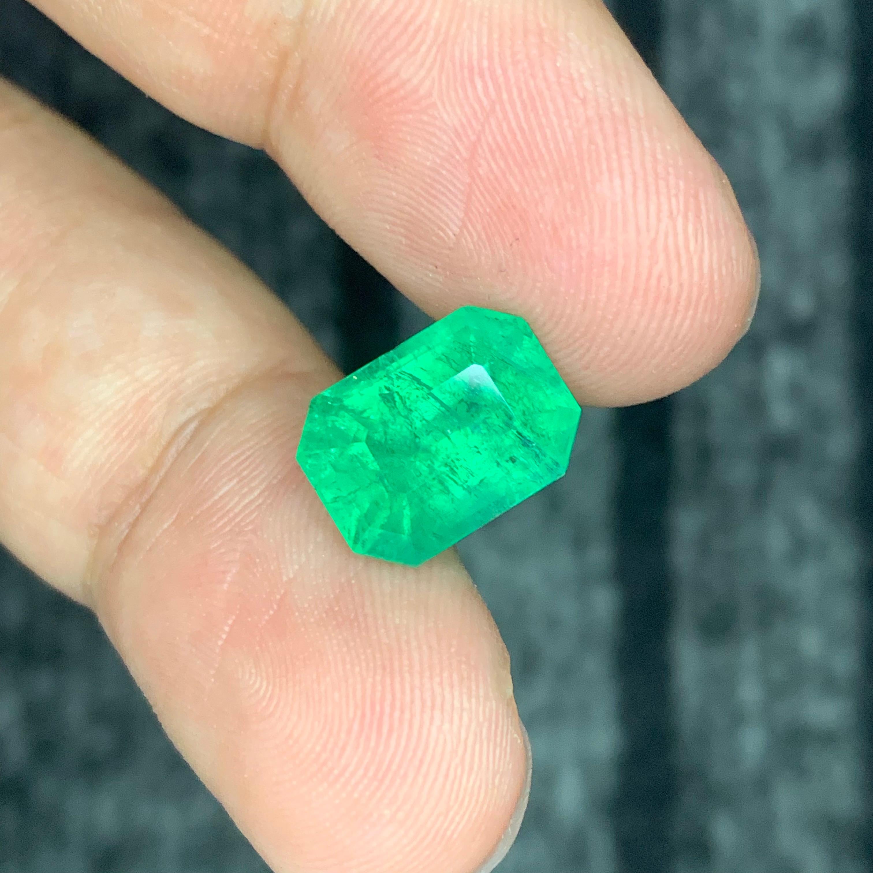 Arts and Crafts 6.70 Carat Natural Loose Panjshir Emerald Gemstone (pierre précieuse d'émeraude du Panjshir) en vente