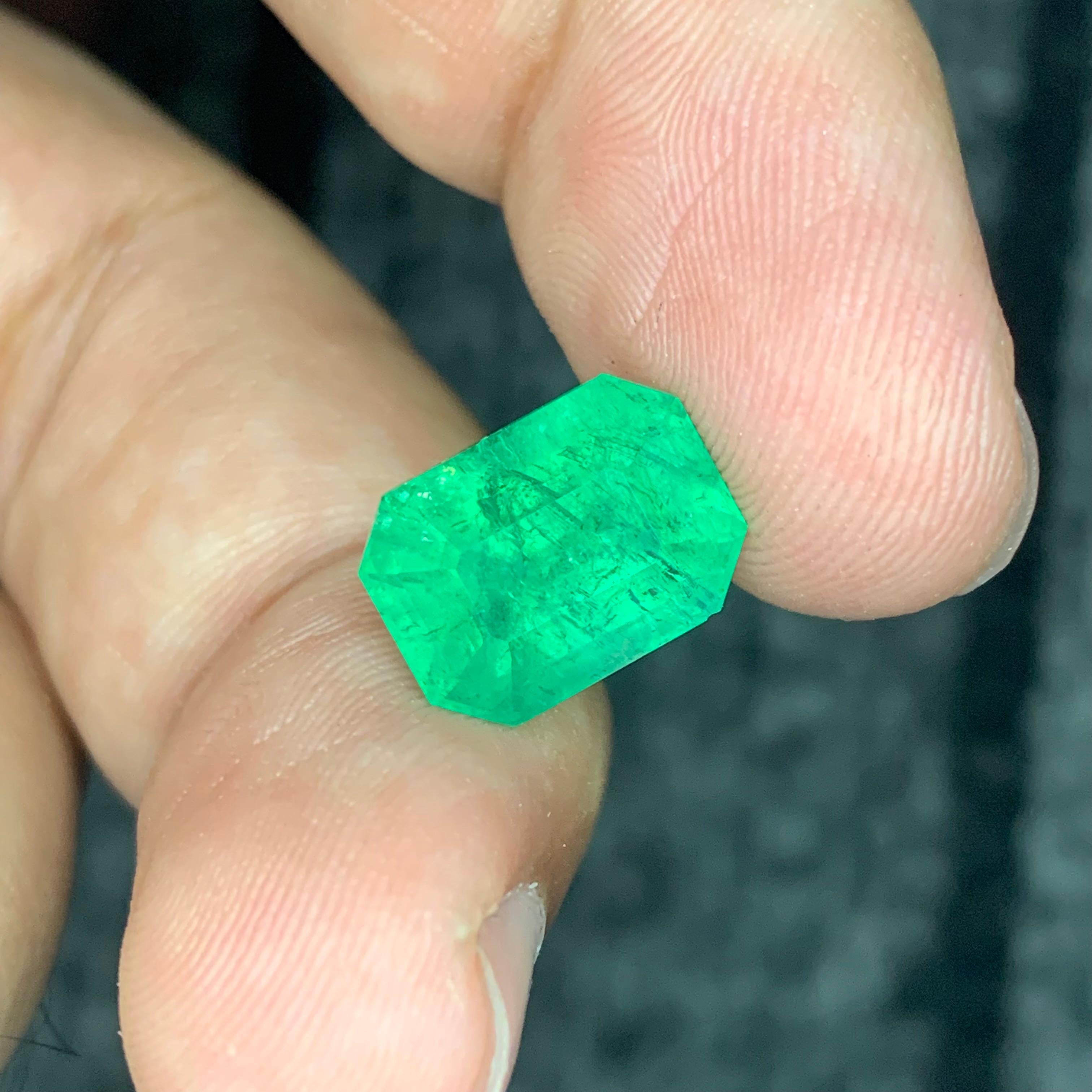 6.70 Carat Natural Loose Panjshir Emerald Gemstone (pierre précieuse d'émeraude du Panjshir) Neuf - En vente à Peshawar, PK