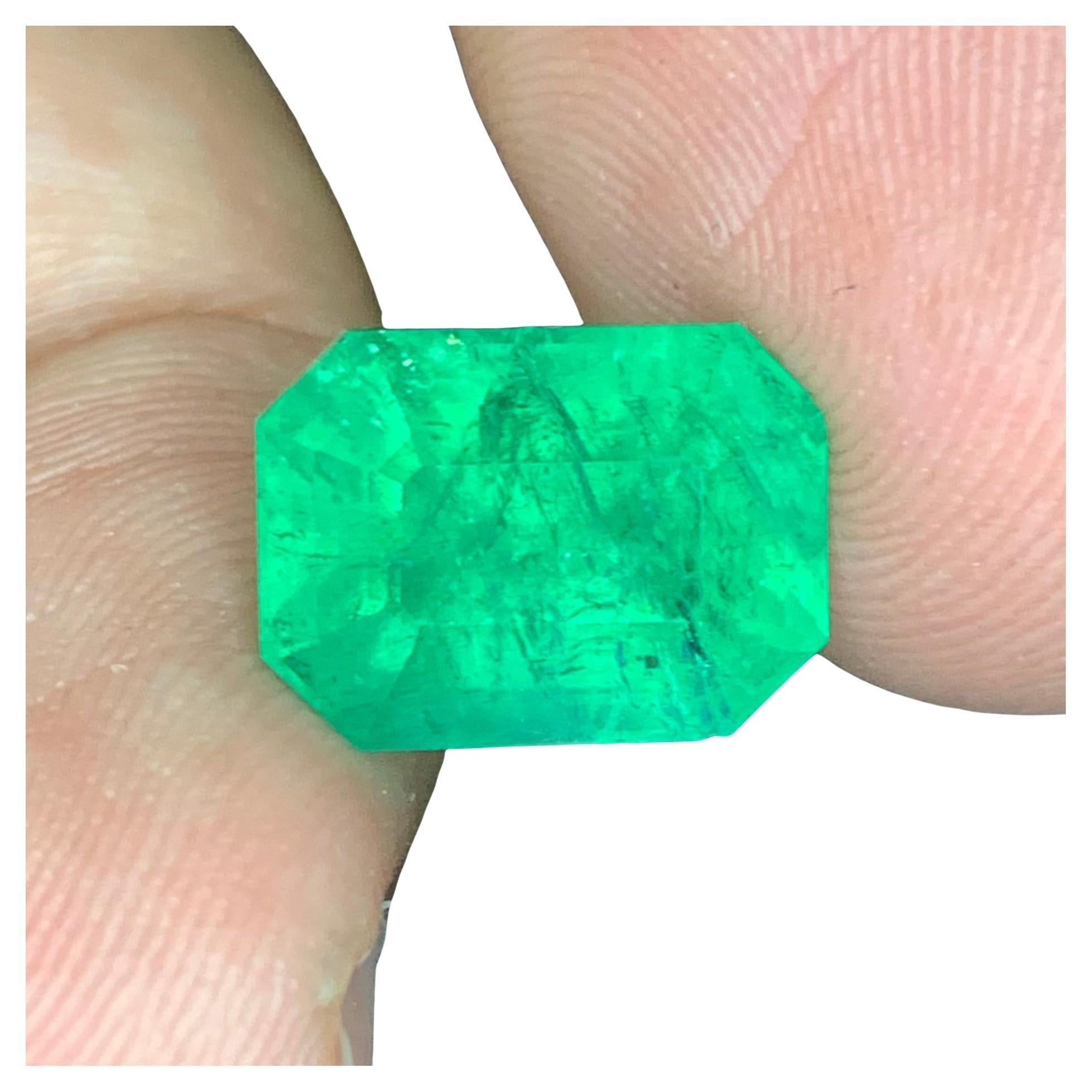 6.70 Carat Natural Loose Panjshir Emerald Gemstone (pierre précieuse d'émeraude du Panjshir) en vente