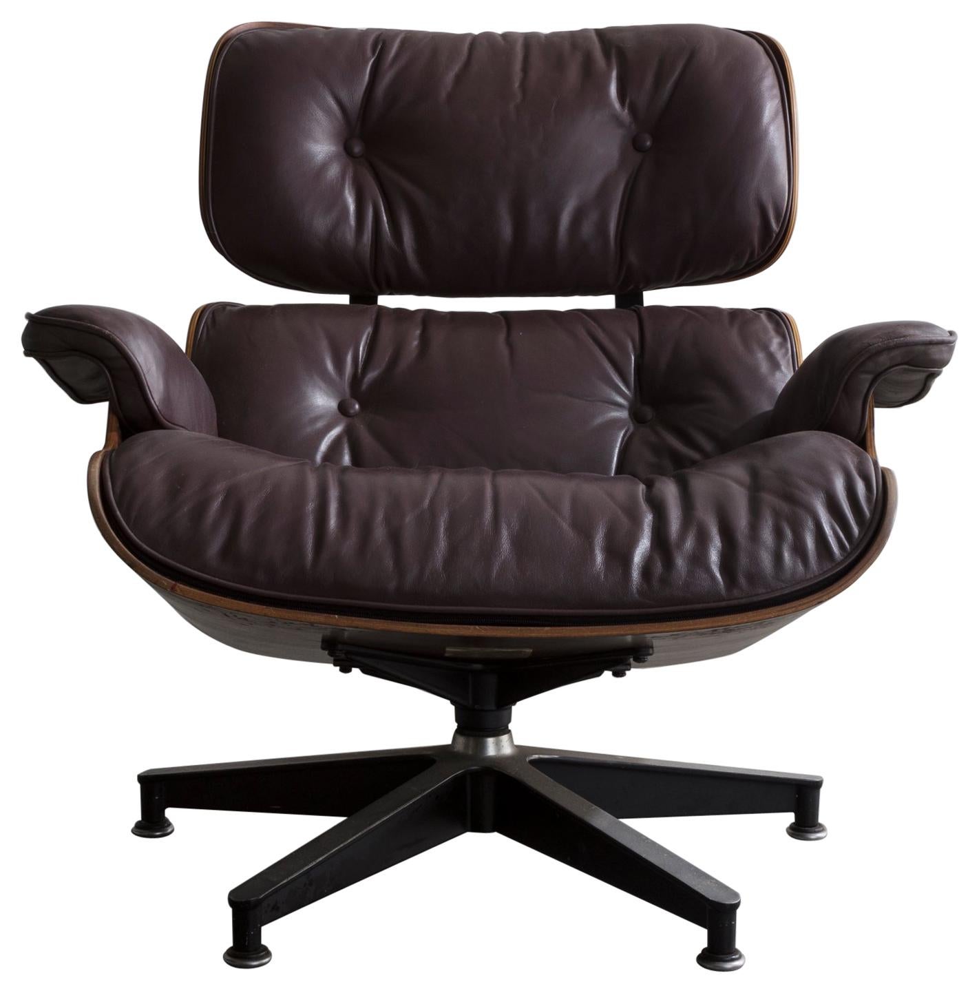 670 Lounge Chair & Ottoman in Rosewood & Leather by Charles and Ray Eames, 1958