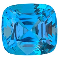 Huge 67.00 Carat Loose Blue Topaz Cushion Shape Gemstone