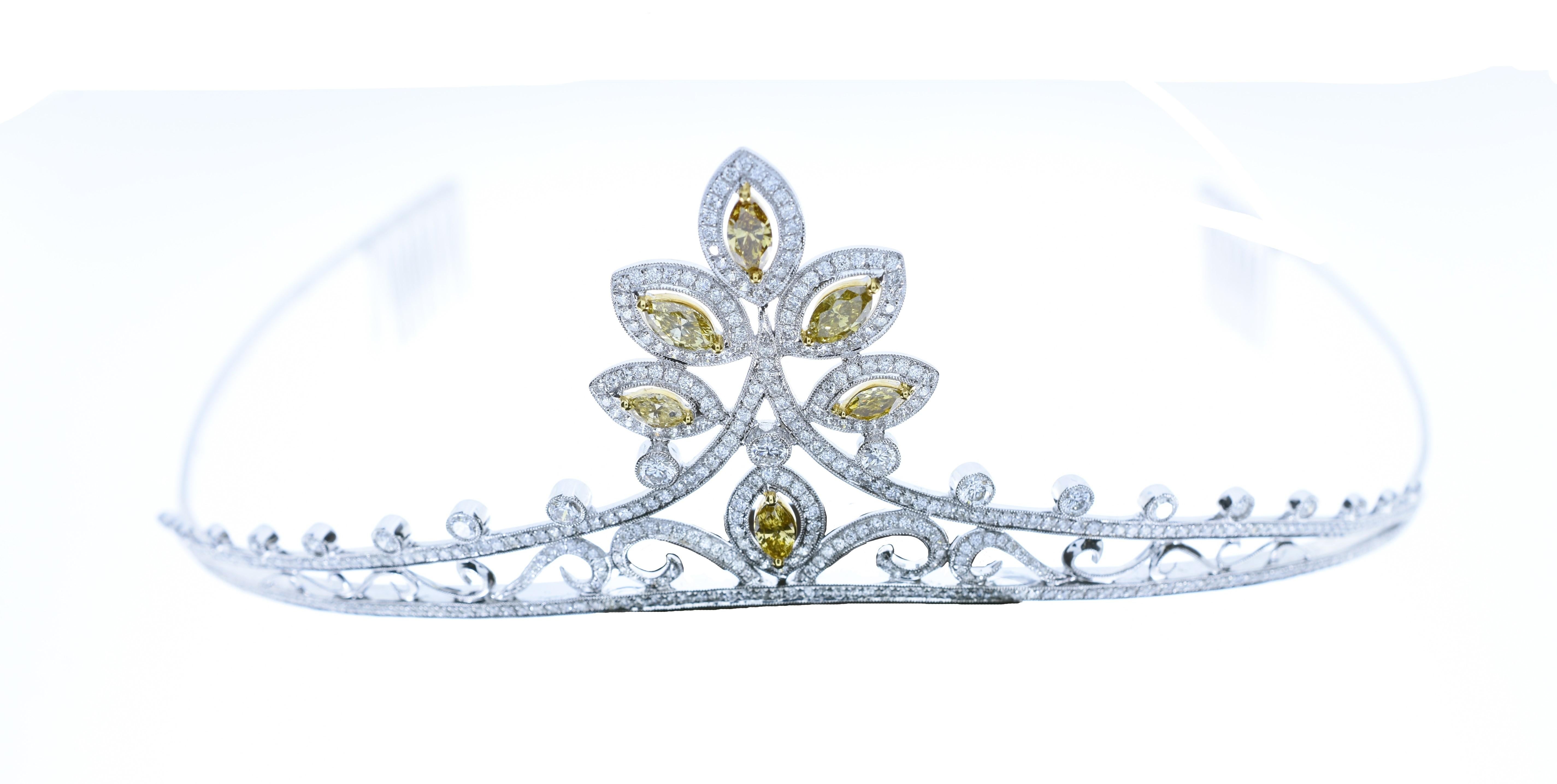 yellow diamond tiara