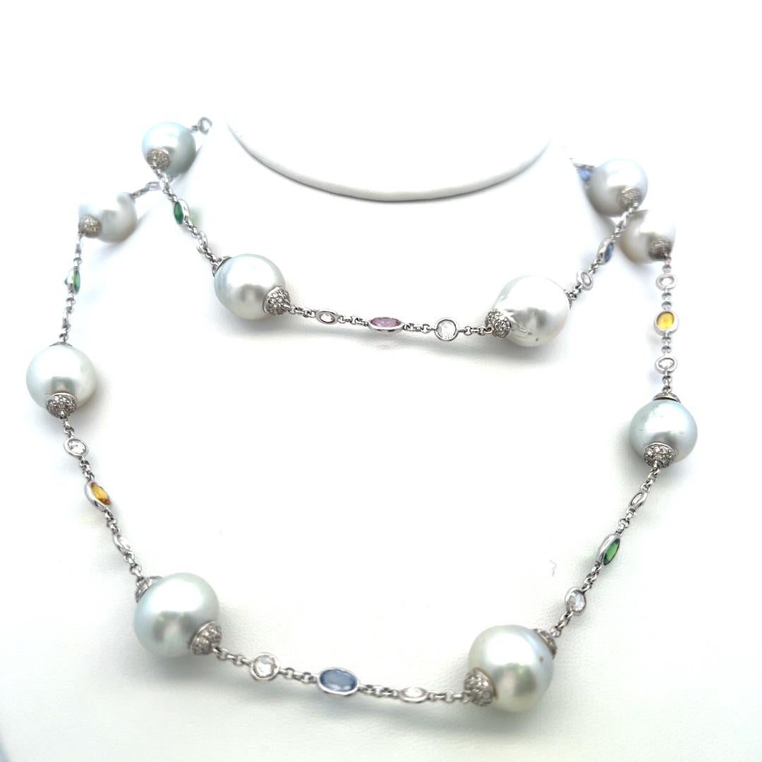 Title:
6.72 Carat Rose Cut I SI and Round Brilliant I SI Diamond 5.00 Carat Rose Cut 1.00 Carat Pearl 18 Karat White Gold Station Necklace
Style:
Station
Metal:
18 Karat White Gold
Gemstone 1:
1 Carat PEAR
Number of Stones:
14
Gemstone 2:
1.72 Carat