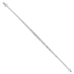 Bracelet de diamants gradués de 6,73 carats de pureté SI et de couleur hi-colore en or blanc 18 carats