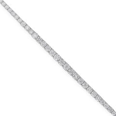 6.73Ct SI Clarity HI Color Graduated Diamond Tennis Bracelet 14k White Gold