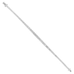 6.73Ct SI Clarity HI Color Graduated Diamond Tennis Bracelet 18k White Gold