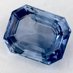 6.74 Ct Blue Sapphire Octagon Cut Loose Gemstone