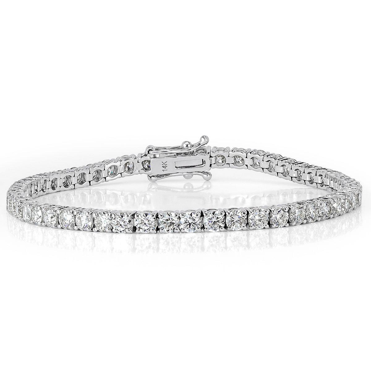 6.74ct Round Brilliant Cut Diamond Tennis Bracelet