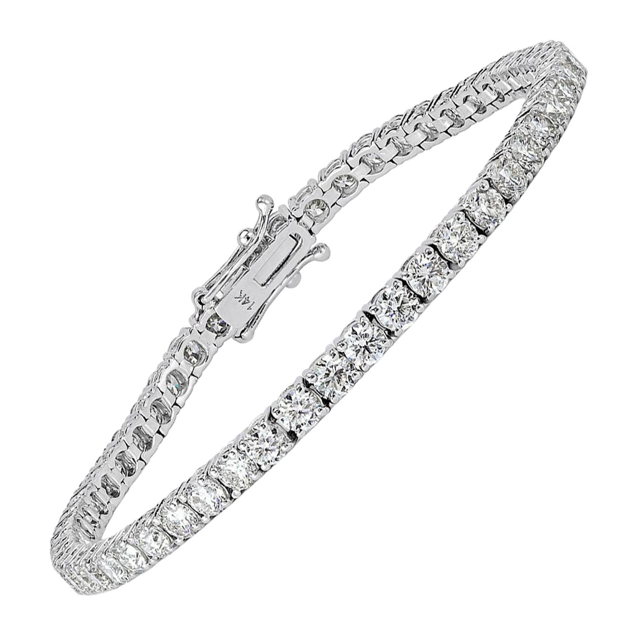 6.74ct Round Brilliant Cut Diamond Tennis Bracelet