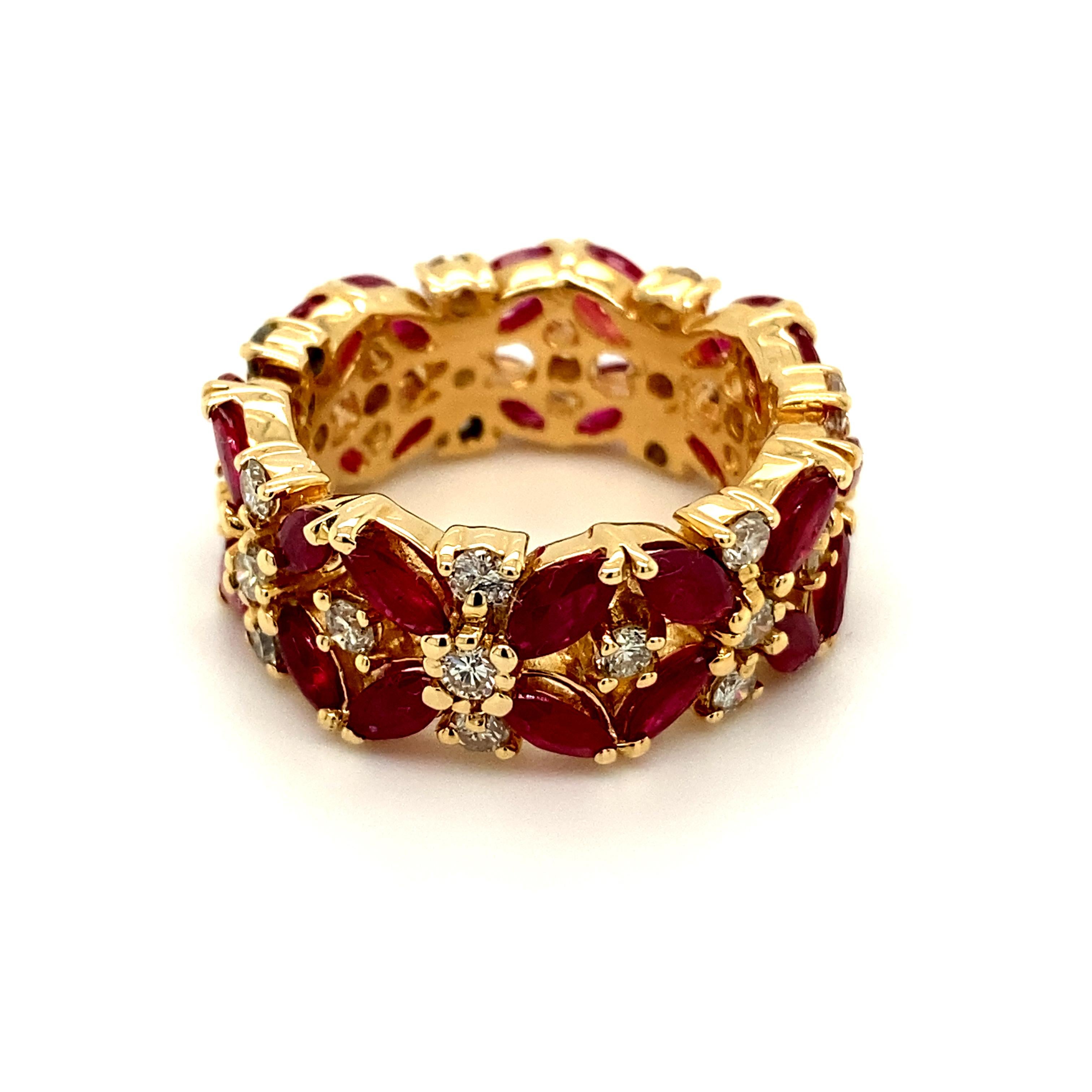 6.75 Carat Natural Diamond and Ruby Ring Band G SI 14K Yellow Gold

100% Natural Diamonds and Rubies
6.75CTW
G-H 
SI  
14K Yellow Gold,  Prong style
Size 7
diamonds - 1.37ct, rubies - 5.38ct

R5638RA

ALL OUR ITEMS ARE AVAILABLE TO BE ORDERED IN 14K