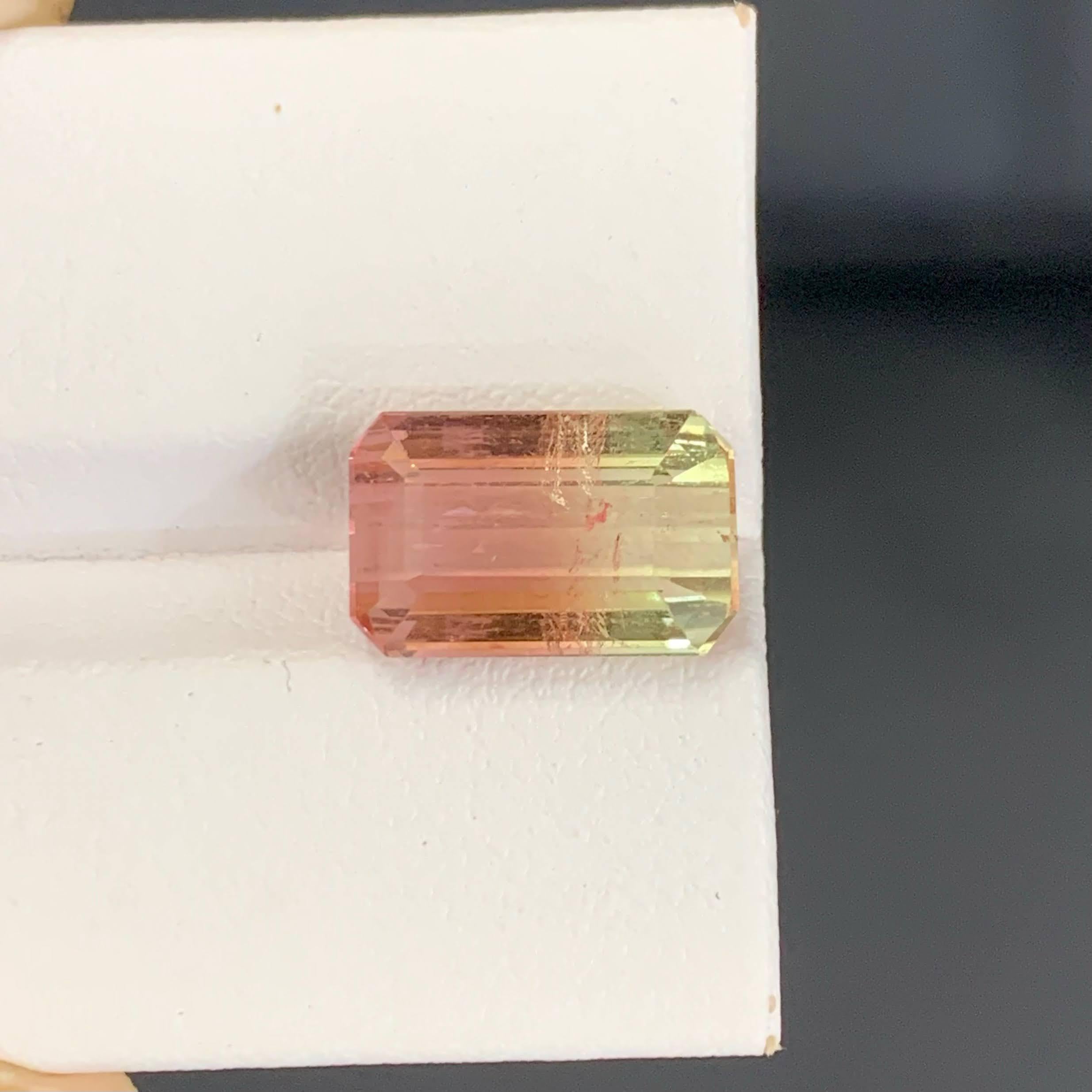 Gewicht 6,75 Karat 
Abmessungen 13,2x8,4x6,2 mm
Behandlung Keine 
Herkunft Afrika 
Klarheit SI
Form Schliff Smaragd 




Dieser außergewöhnliche 6,75-karätige zweifarbige Turmalin weist einen wunderschönen natürlichen Farbübergang auf, der Afrikas