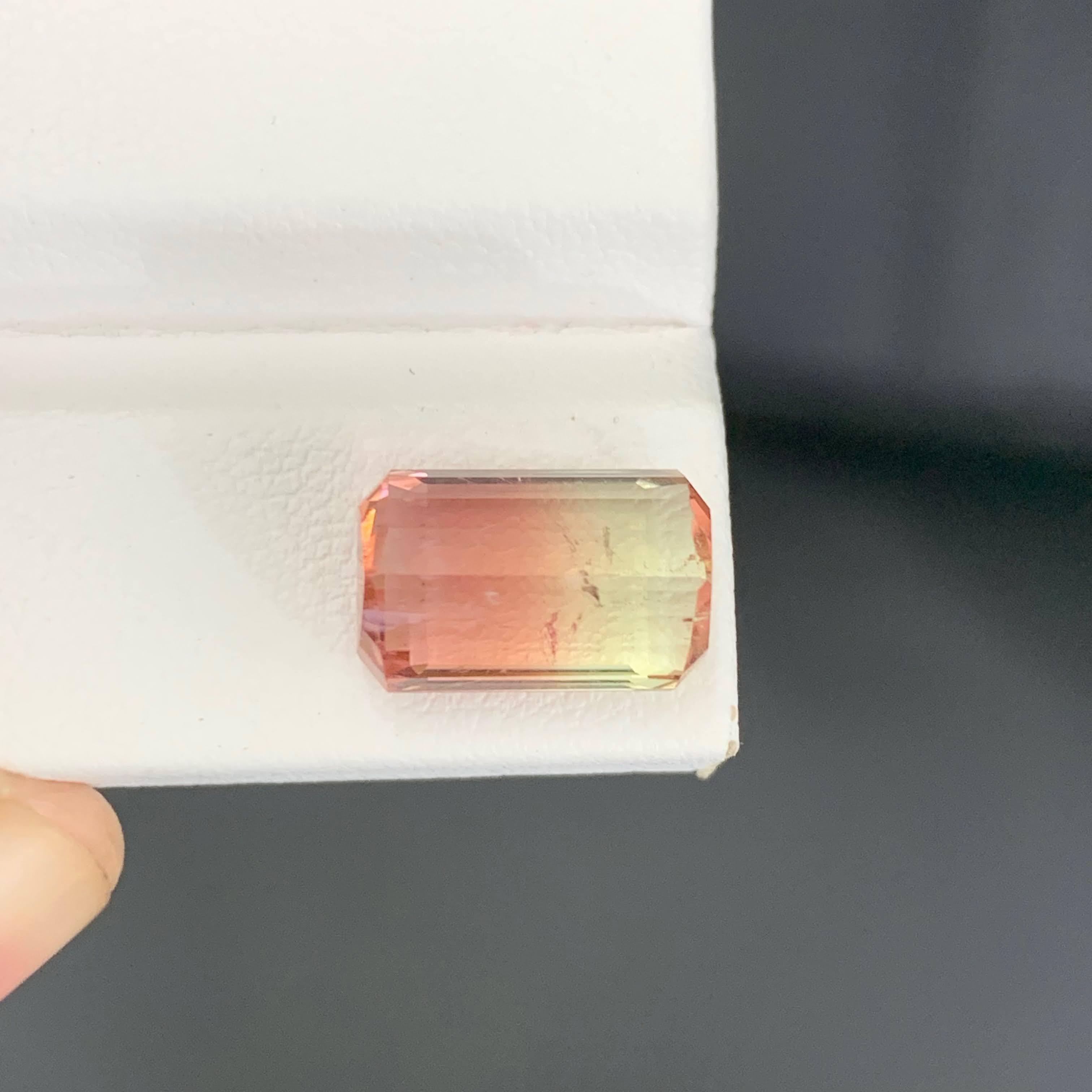 6.75 Karat Natürliche Lose Bi Color Turmalin Stein Smaragd Schliff Afrika Edelstein im Zustand „Neu“ im Angebot in Bangkok, TH