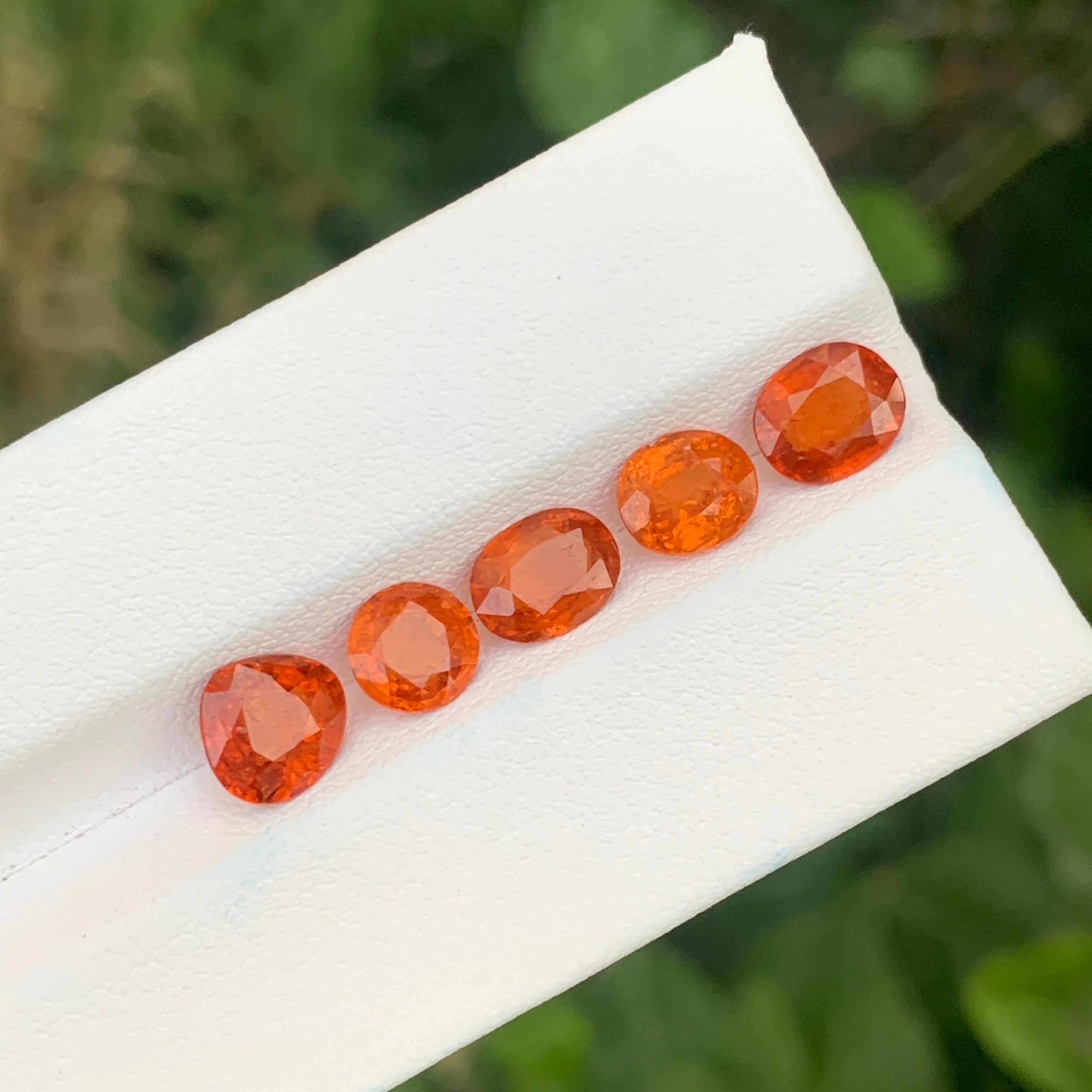 6.75 Carat Natural Loose Spessartite Garnet Lot For Jewellery Making For Sale 4