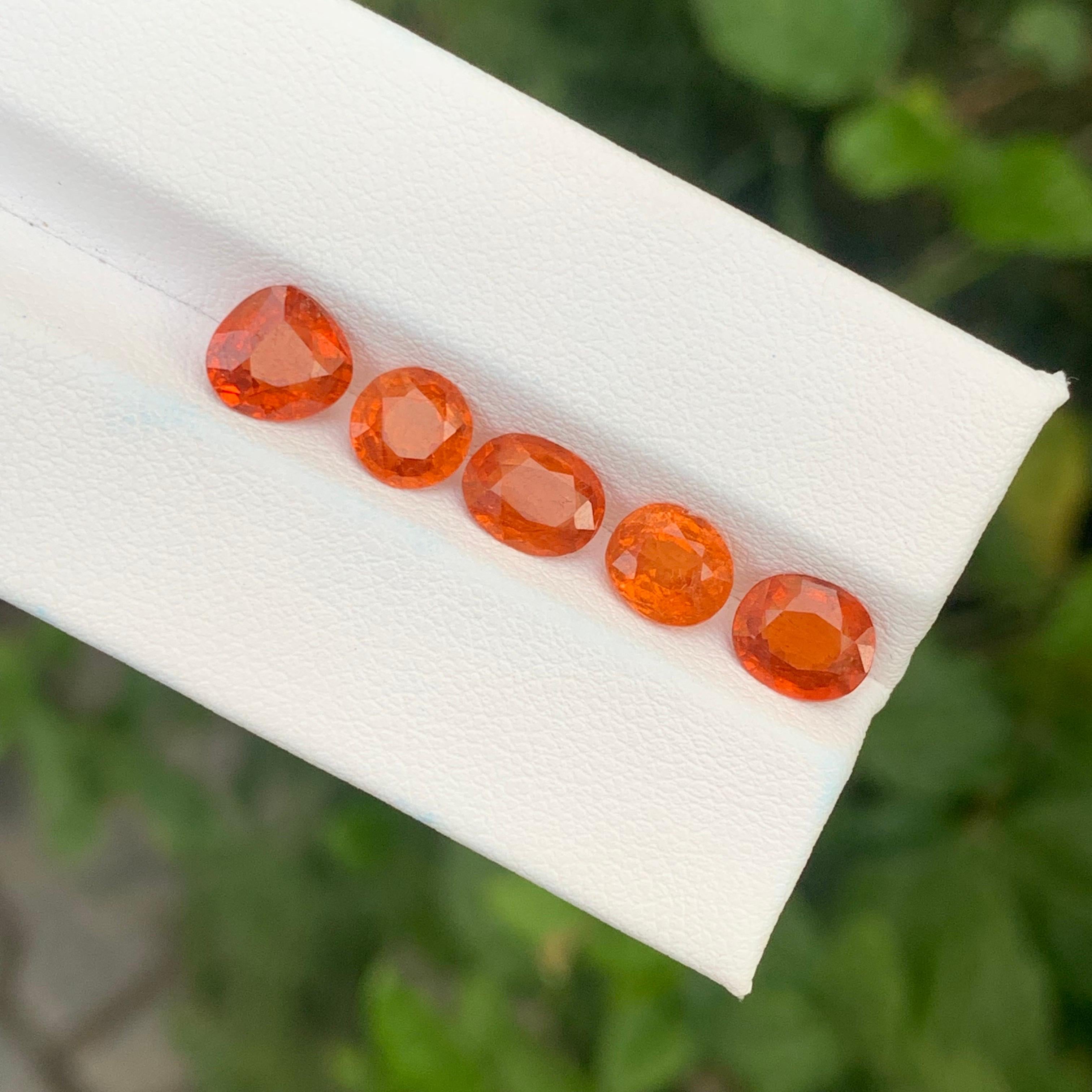 6.75 Carat Natural Loose Spessartite Garnet Lot For Jewellery Making For Sale 5