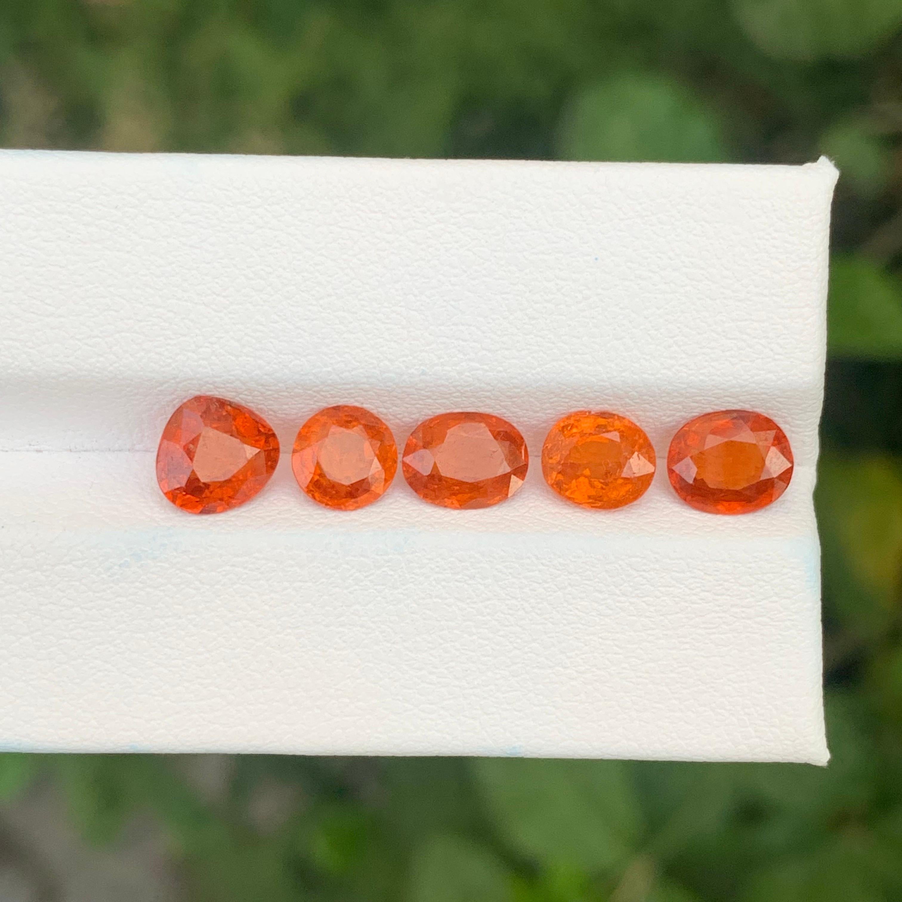 Arts and Crafts 6.75 Carat Natural Loose Spessartite Garnet Lot For Jewellery Making For Sale