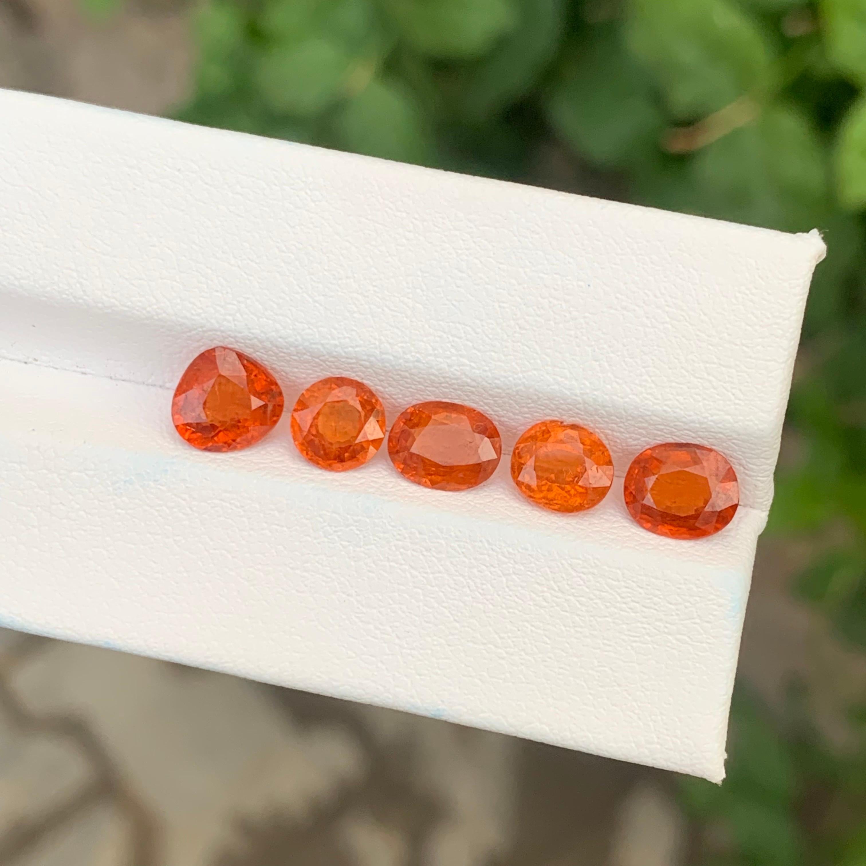 Women's or Men's 6.75 Carat Natural Loose Spessartite Garnet Lot For Jewellery Making For Sale