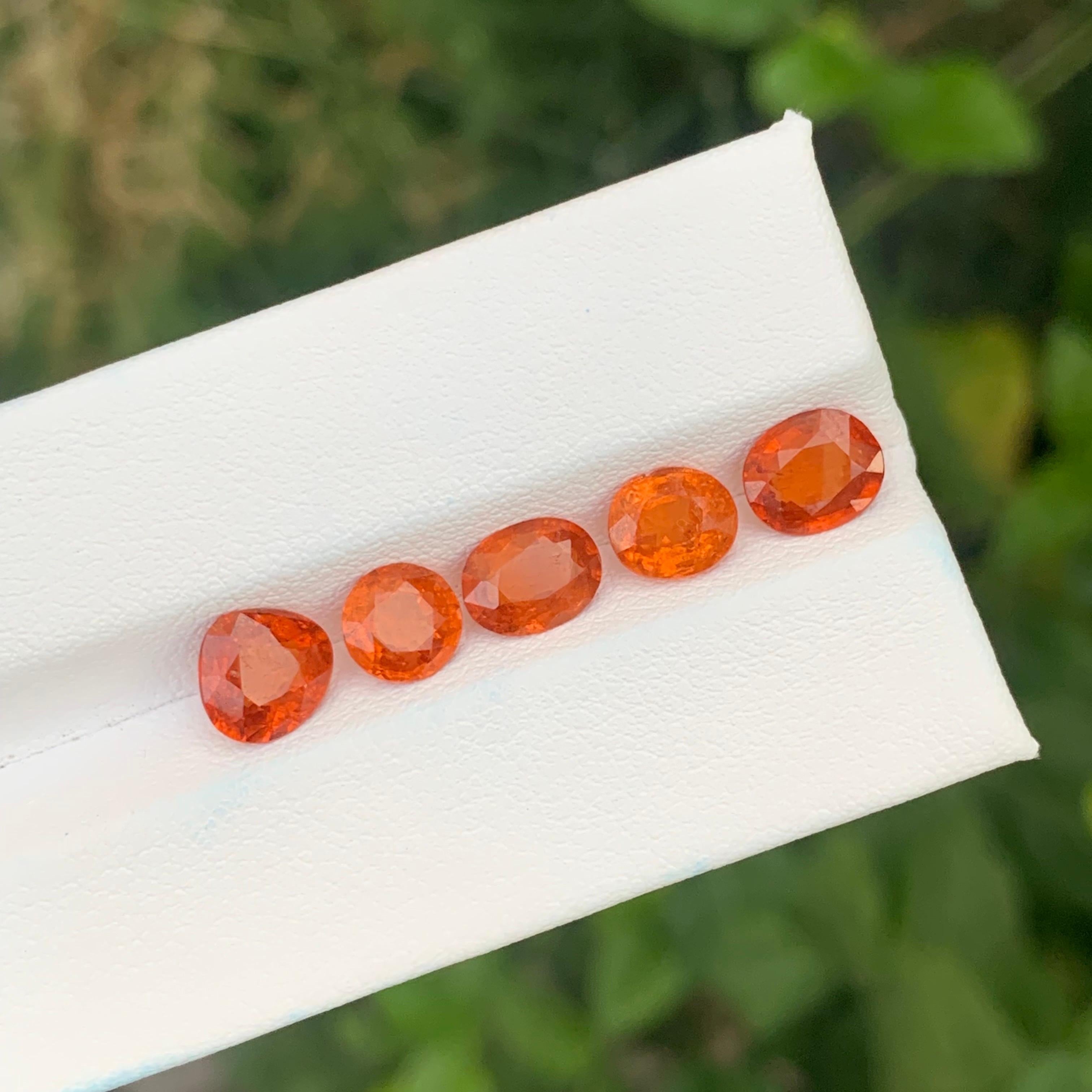6.75 Carat Natural Loose Spessartite Garnet Lot For Jewellery Making For Sale 1