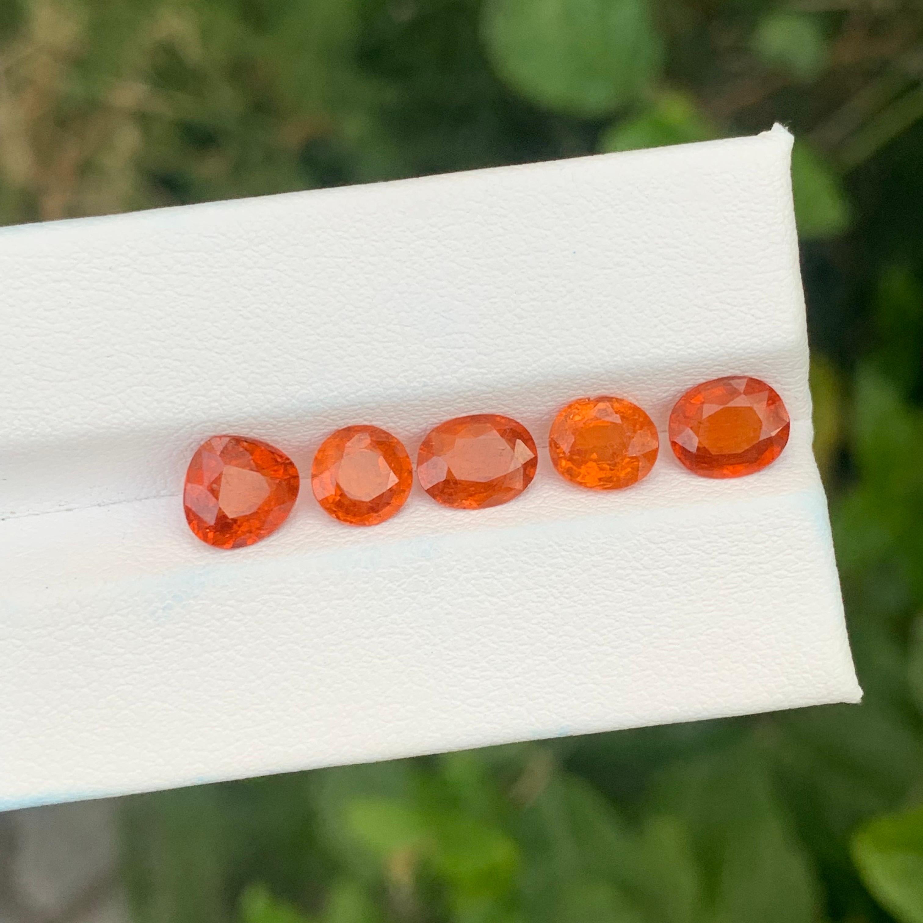 6.75 Carat Natural Loose Spessartite Garnet Lot For Jewellery Making For Sale 3